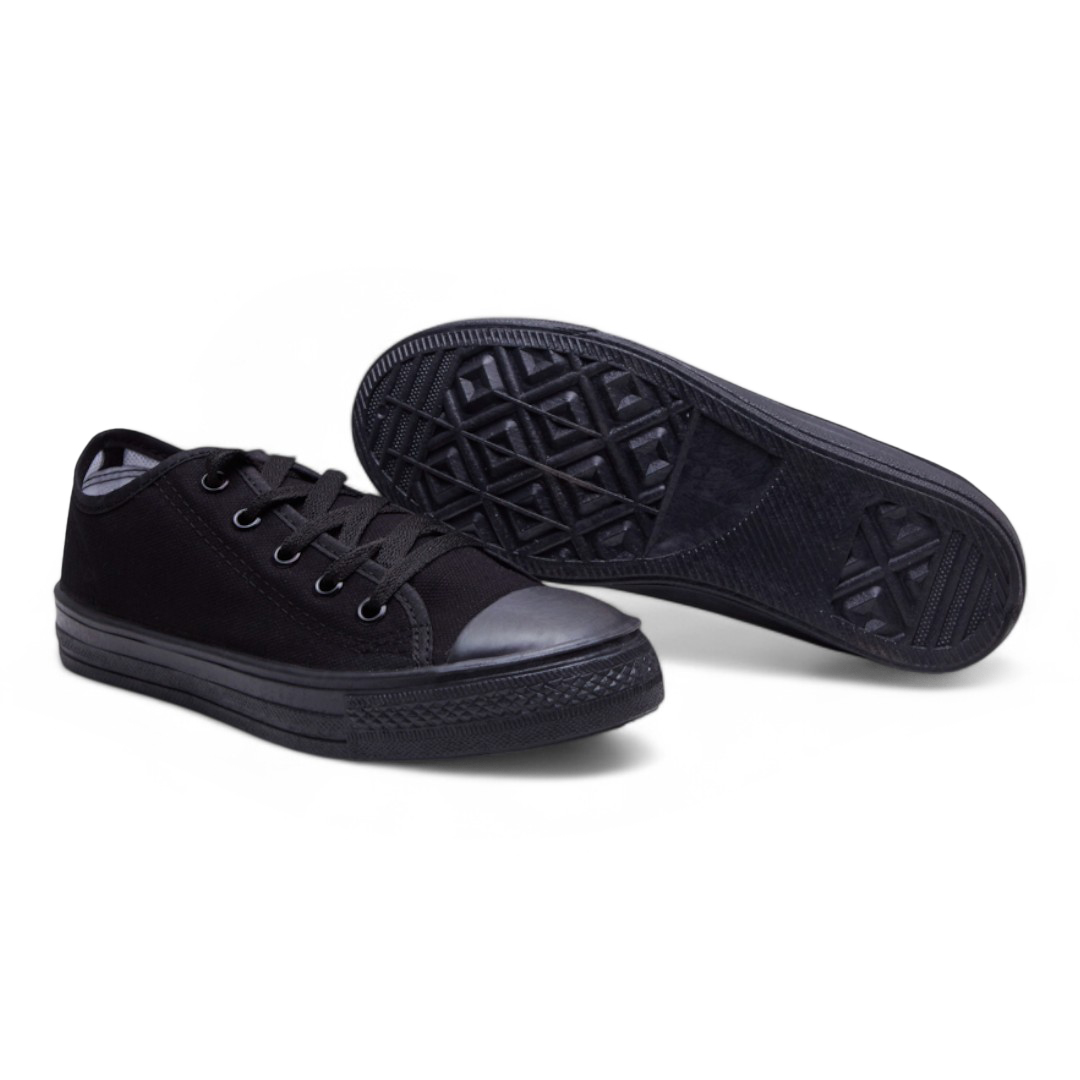 Tenis Casuales Negros de Tela Confort Unisex Calzado Watanabe