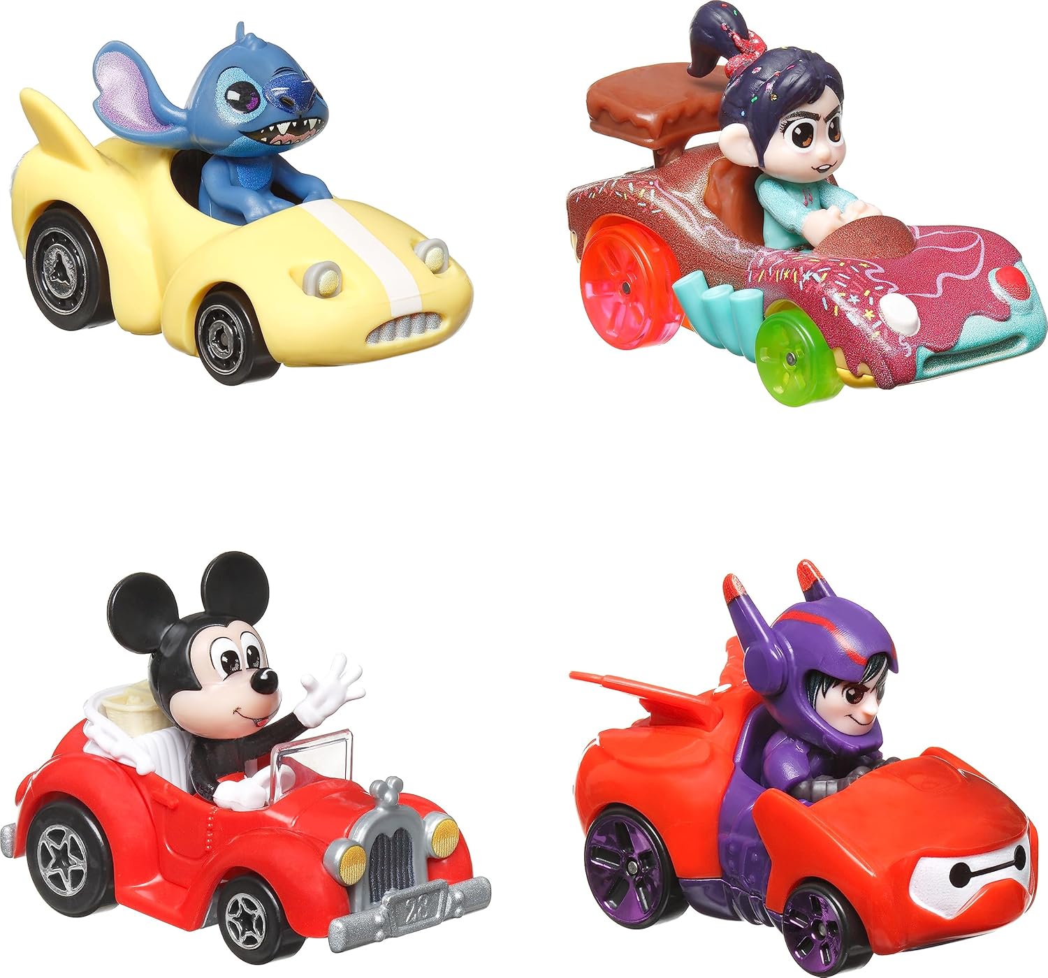 Hot Wheels Racerverse Vehículo Juguete Paquete 4 Personajes Hero