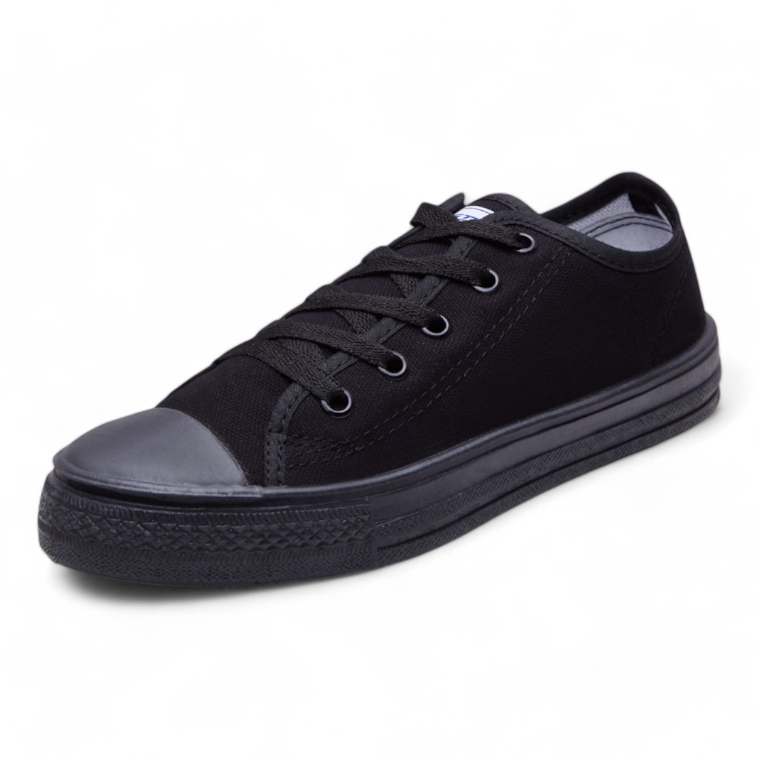Tenis Casuales Negros de Tela Confort Unisex Calzado Watanabe