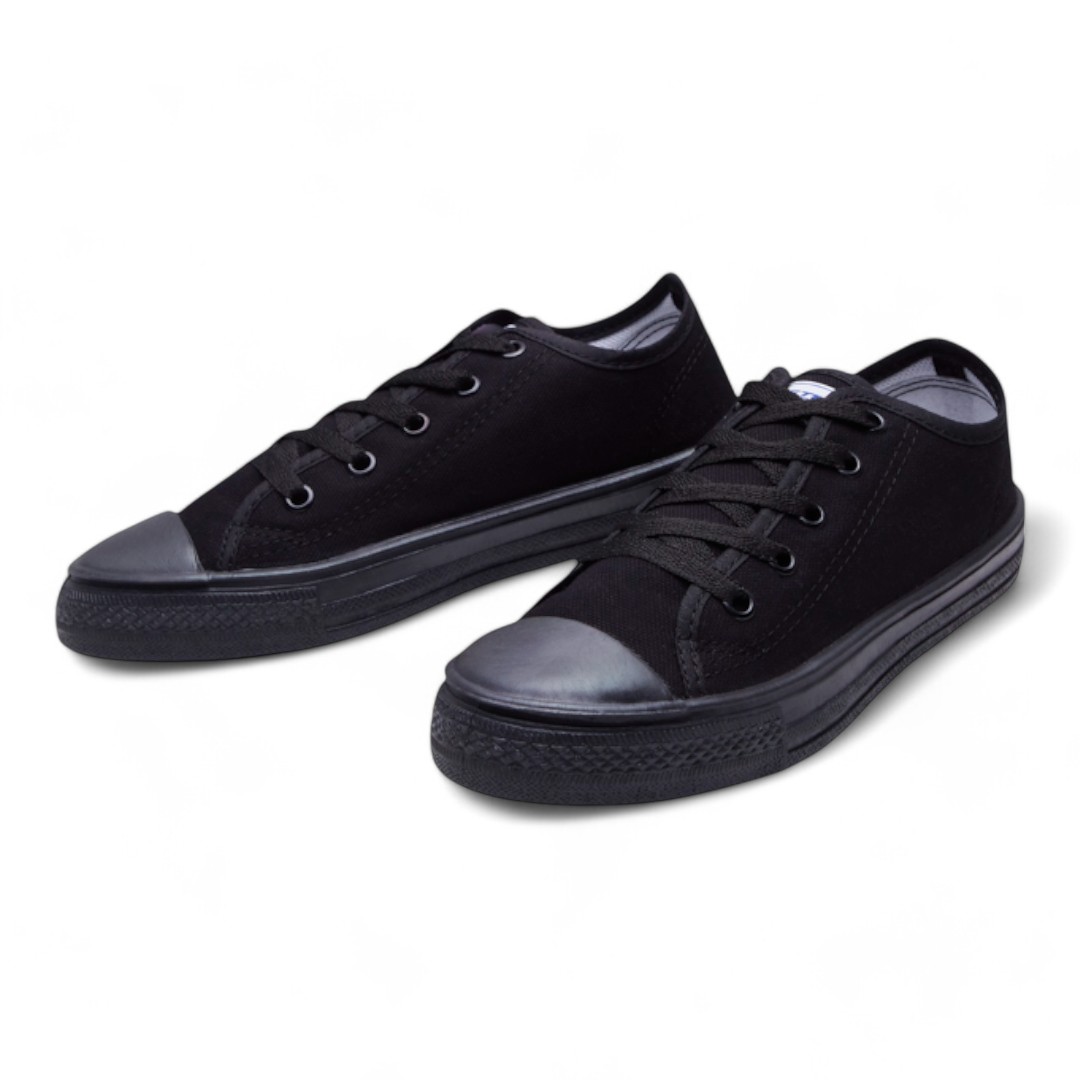 Tenis Casuales Negros de Tela Confort Unisex Calzado Watanabe