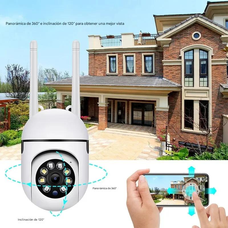 Cámara WiFi 3MP IP PTZ hogar Audio nocturno Color vigilancia inalámbrica CCTV seguridad blanco 360