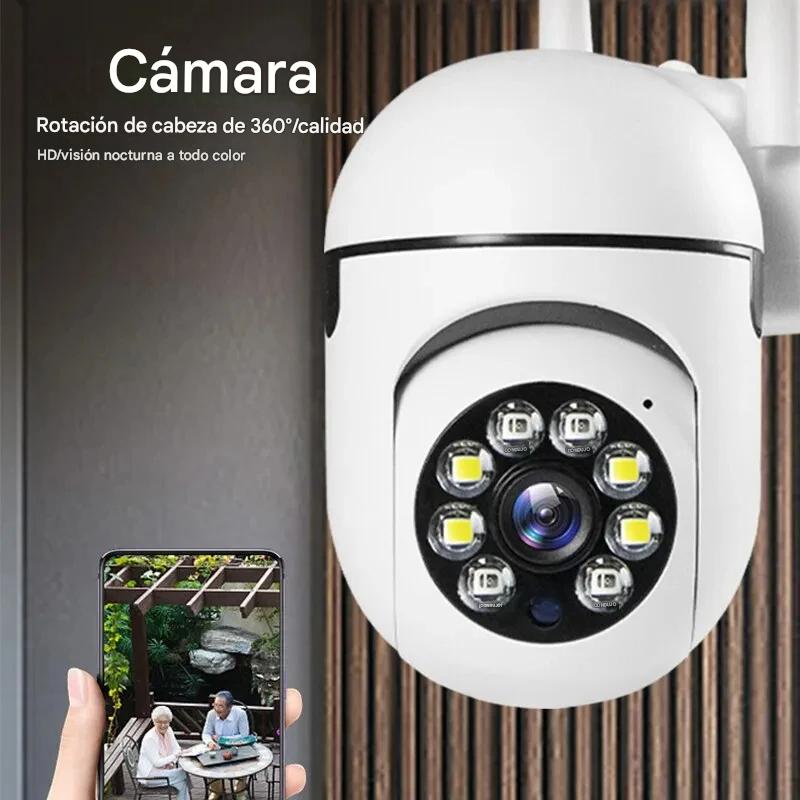 Cámara WiFi 3MP IP PTZ hogar Audio nocturno Color vigilancia inalámbrica CCTV seguridad blanco 360