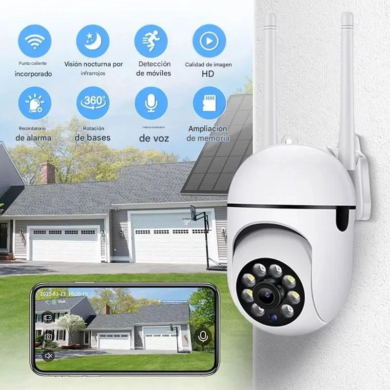 Cámara WiFi 3MP IP PTZ hogar Audio nocturno Color vigilancia inalámbrica CCTV seguridad blanco 360