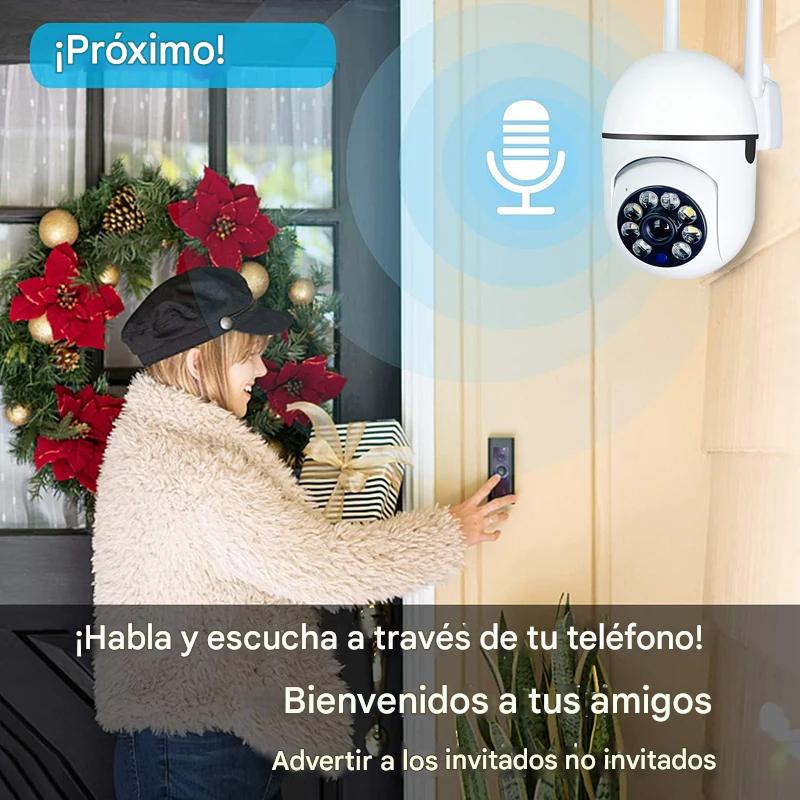 Cámara WiFi 3MP IP PTZ hogar Audio nocturno Color vigilancia inalámbrica CCTV seguridad blanco 360