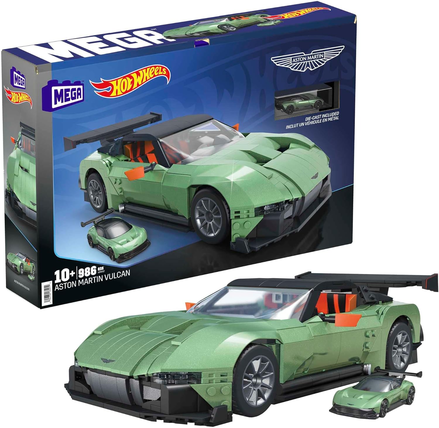 MEGA Hot Wheels Juguete de Construcción Aston Martin Vulcan Colección