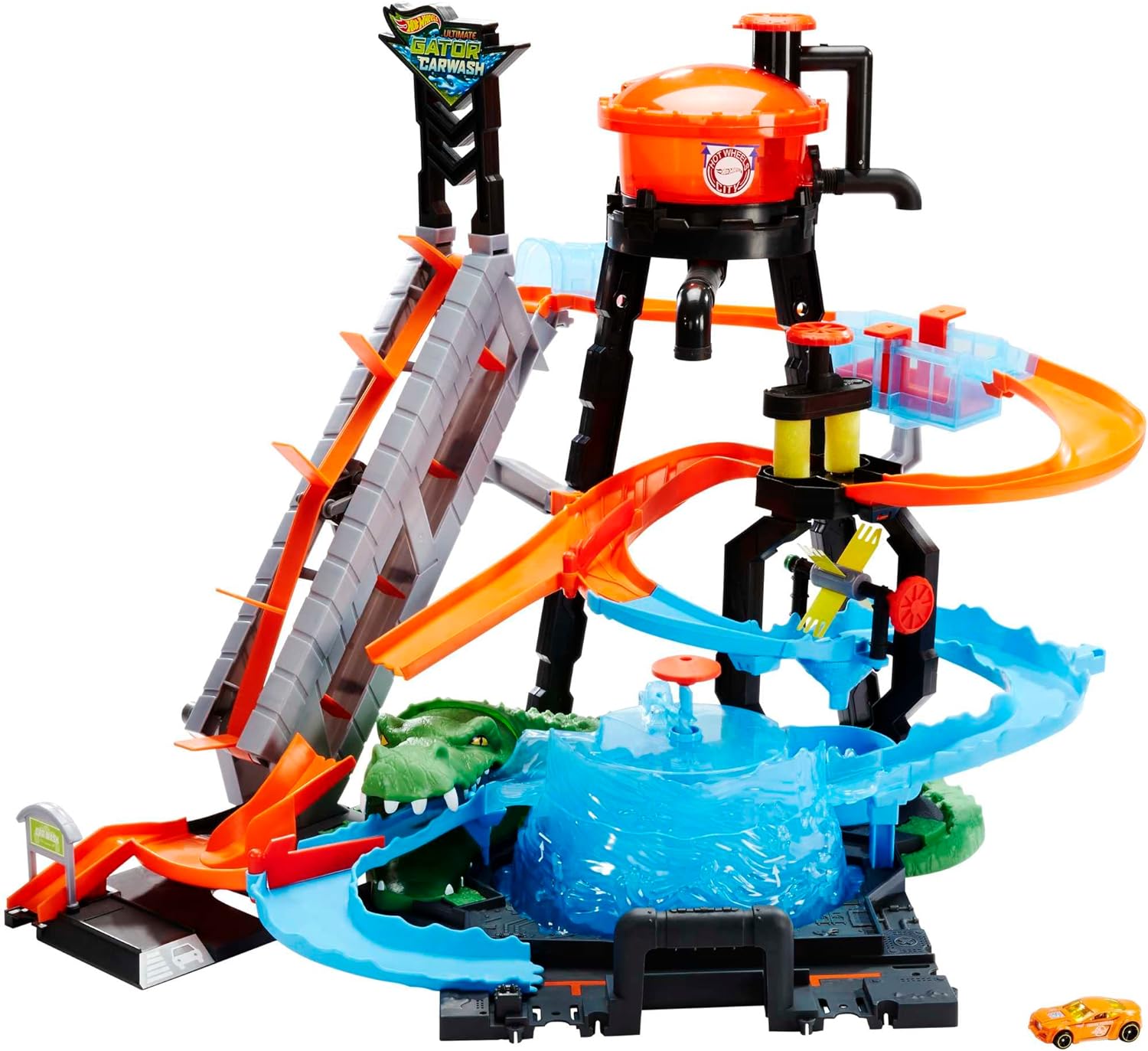 Pista Mattel Hot Wheels Autolavado Ataque Del Lagarto