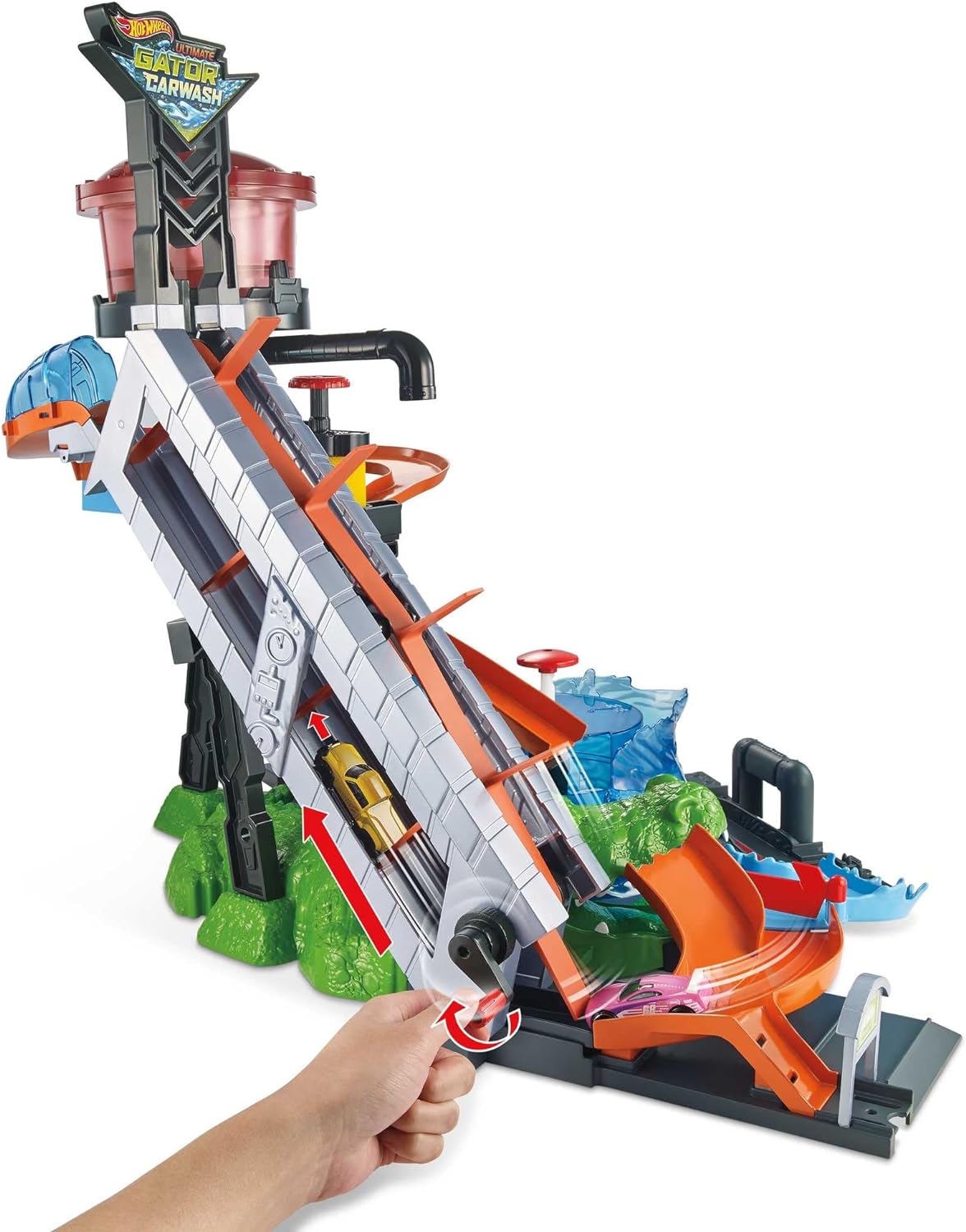 Pista Mattel Hot Wheels Autolavado Ataque Del Lagarto