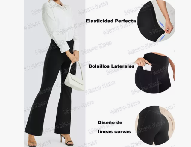 Leggings Deportivos Con Bolsillo Pantalones De Pierna Ancha