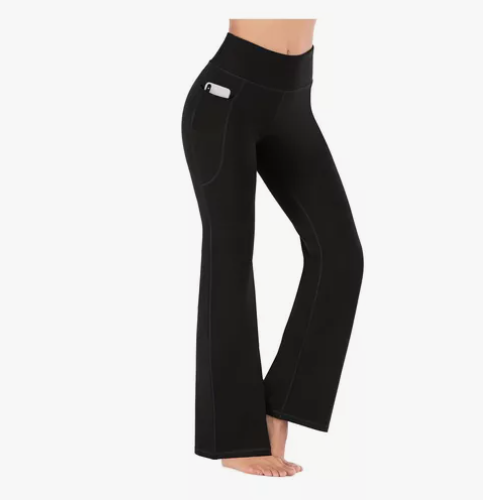Leggings Deportivos Con Bolsillo Pantalones De Pierna Ancha