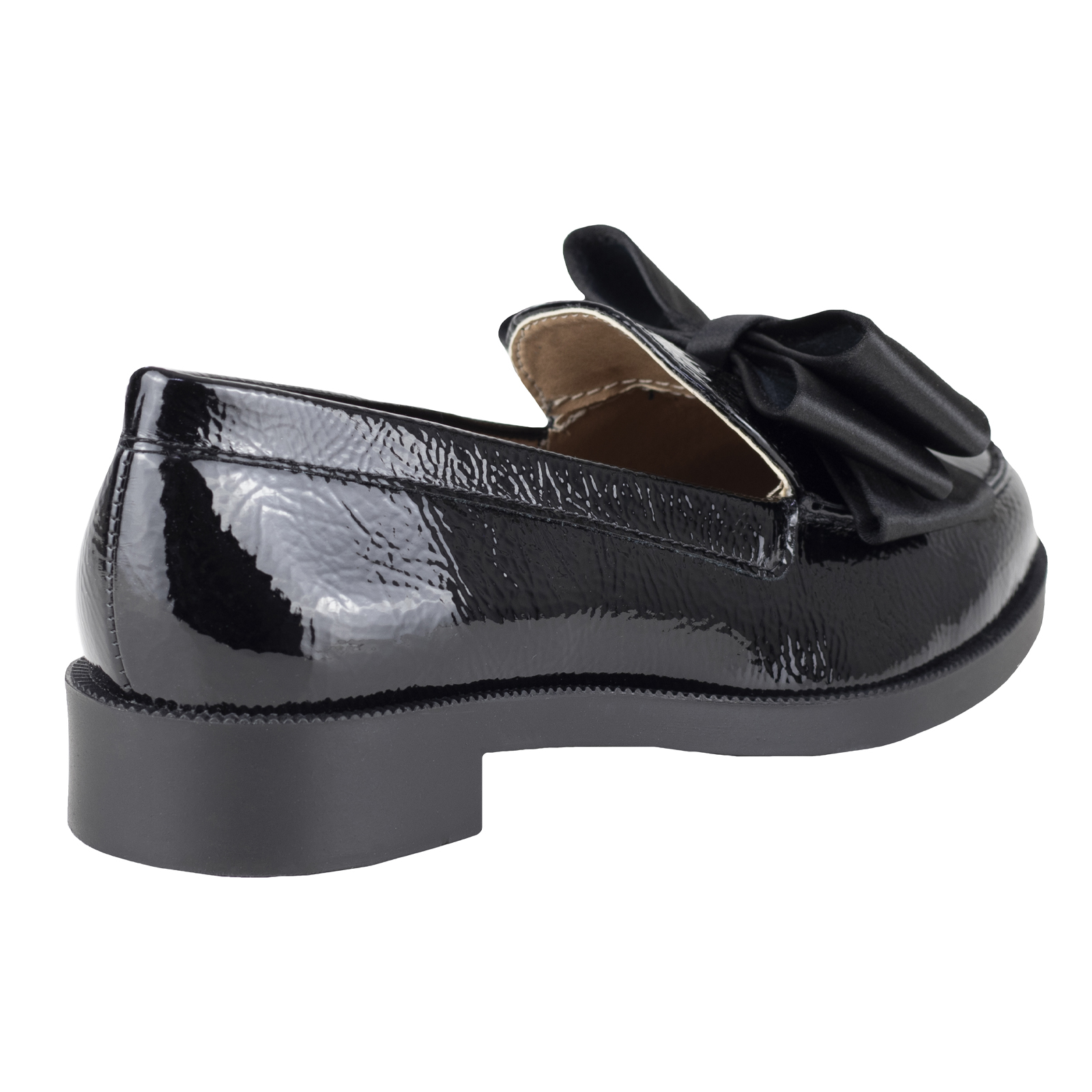 Mocasines Para Mujer Salamandra 323-3997a Charol Negro Moño