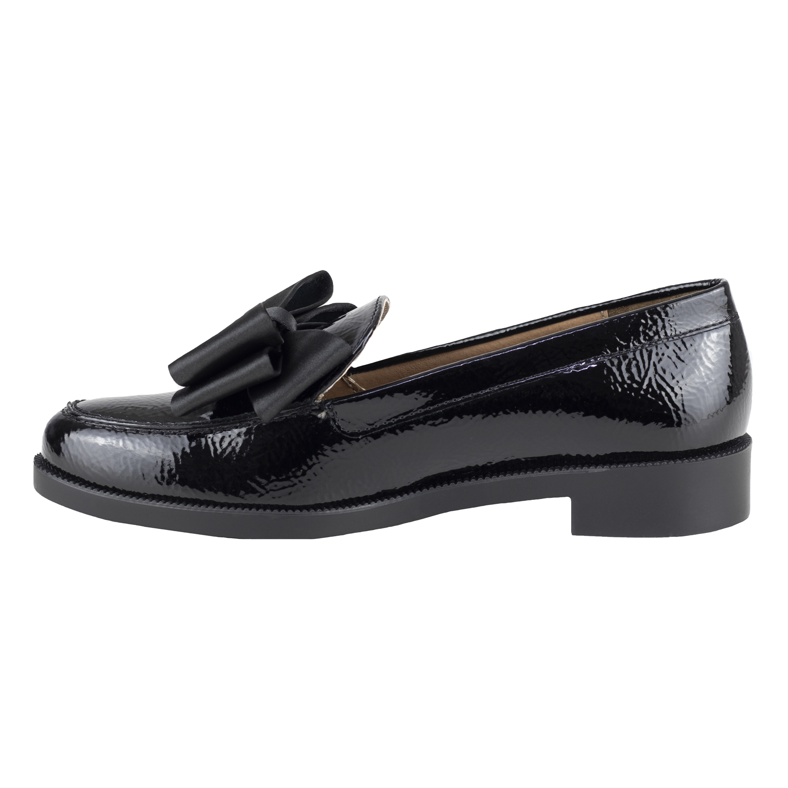 Mocasines Para Mujer Salamandra 323-3997a Charol Negro Moño