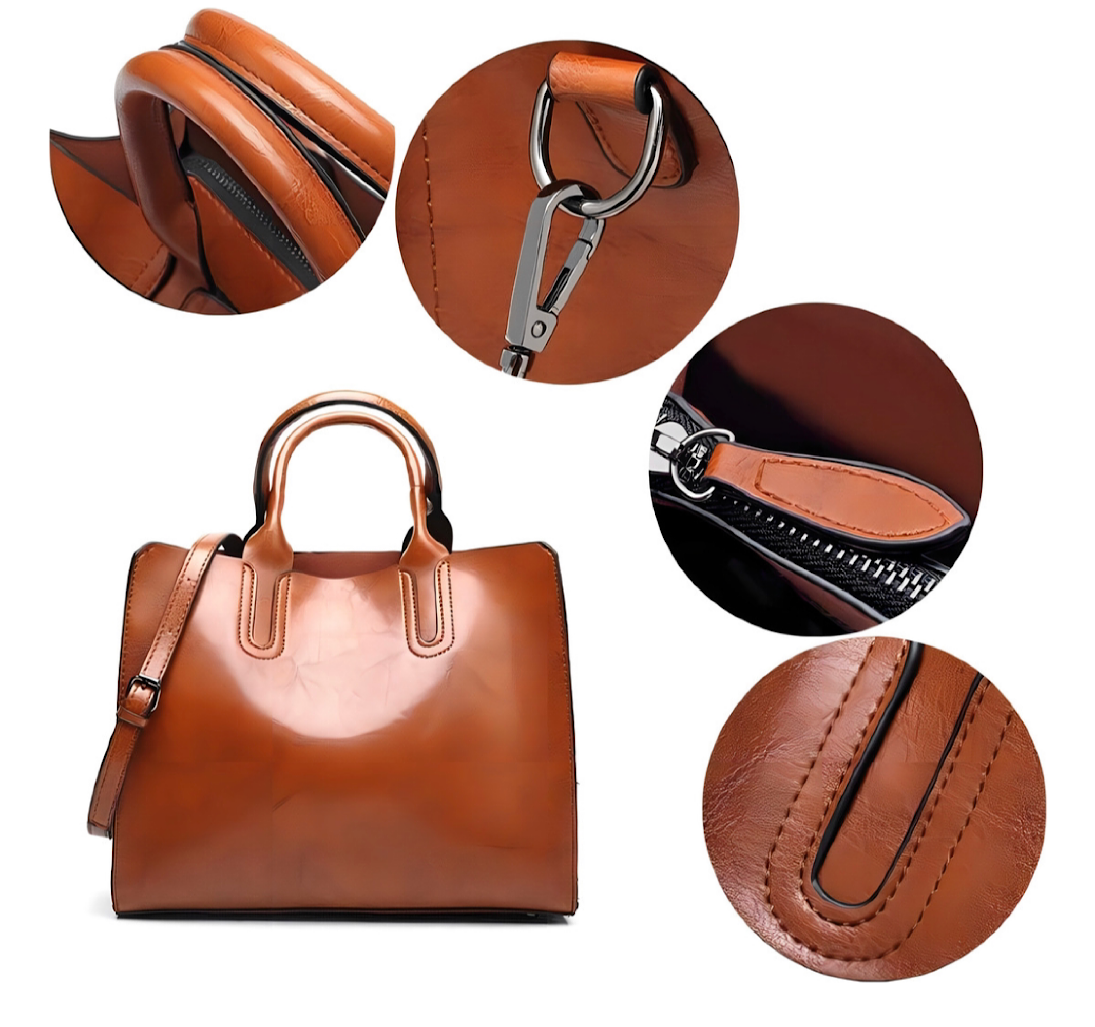 Bolso Weituro De Hombro Con Asa Superior Cuero Pu De Bolsas De Mujer Color 