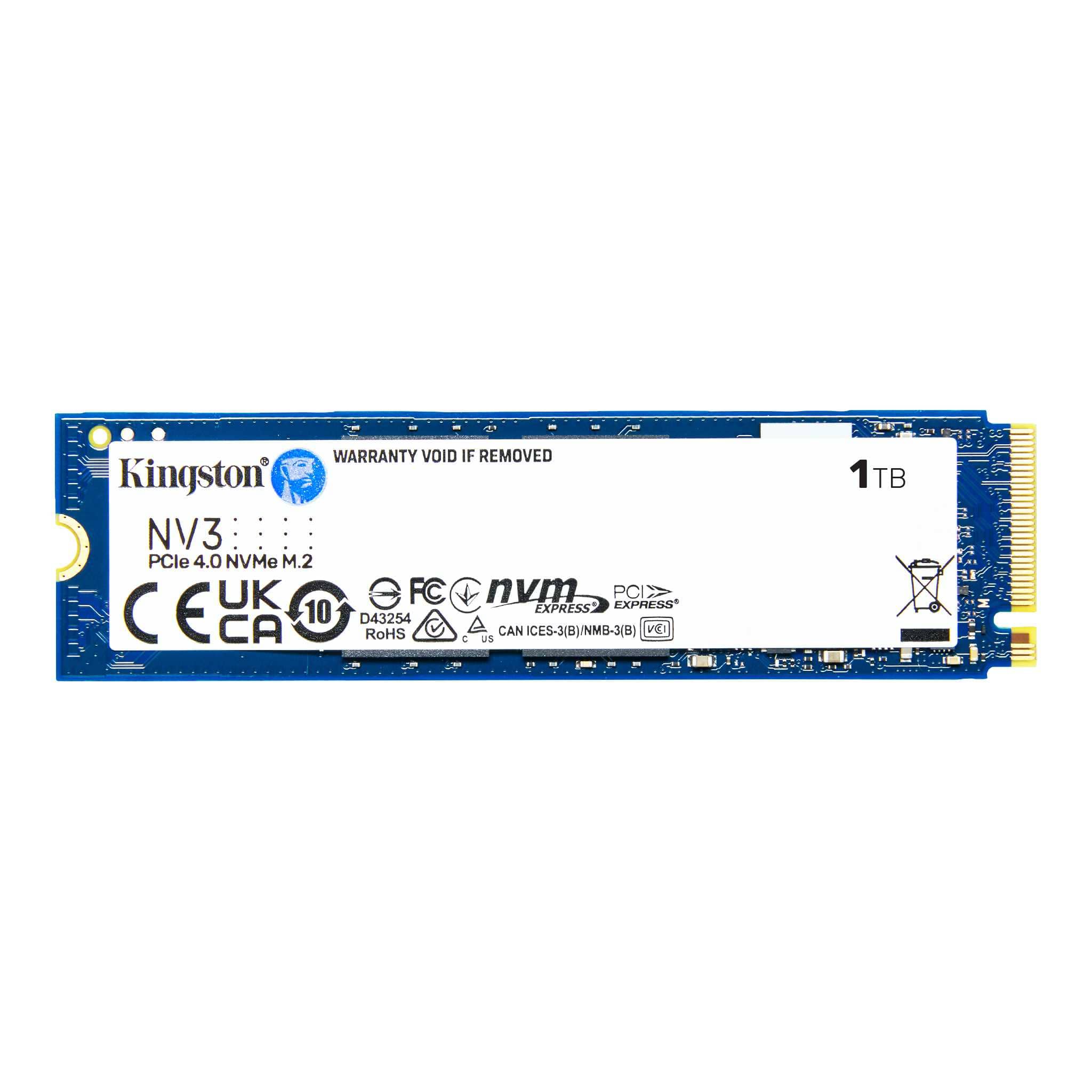 Unidad de Estado Sólido Kingston NV3 de 1 TB, M2 2280, NVMe PCIe Gen 4X4, 6000/4000 MB/s