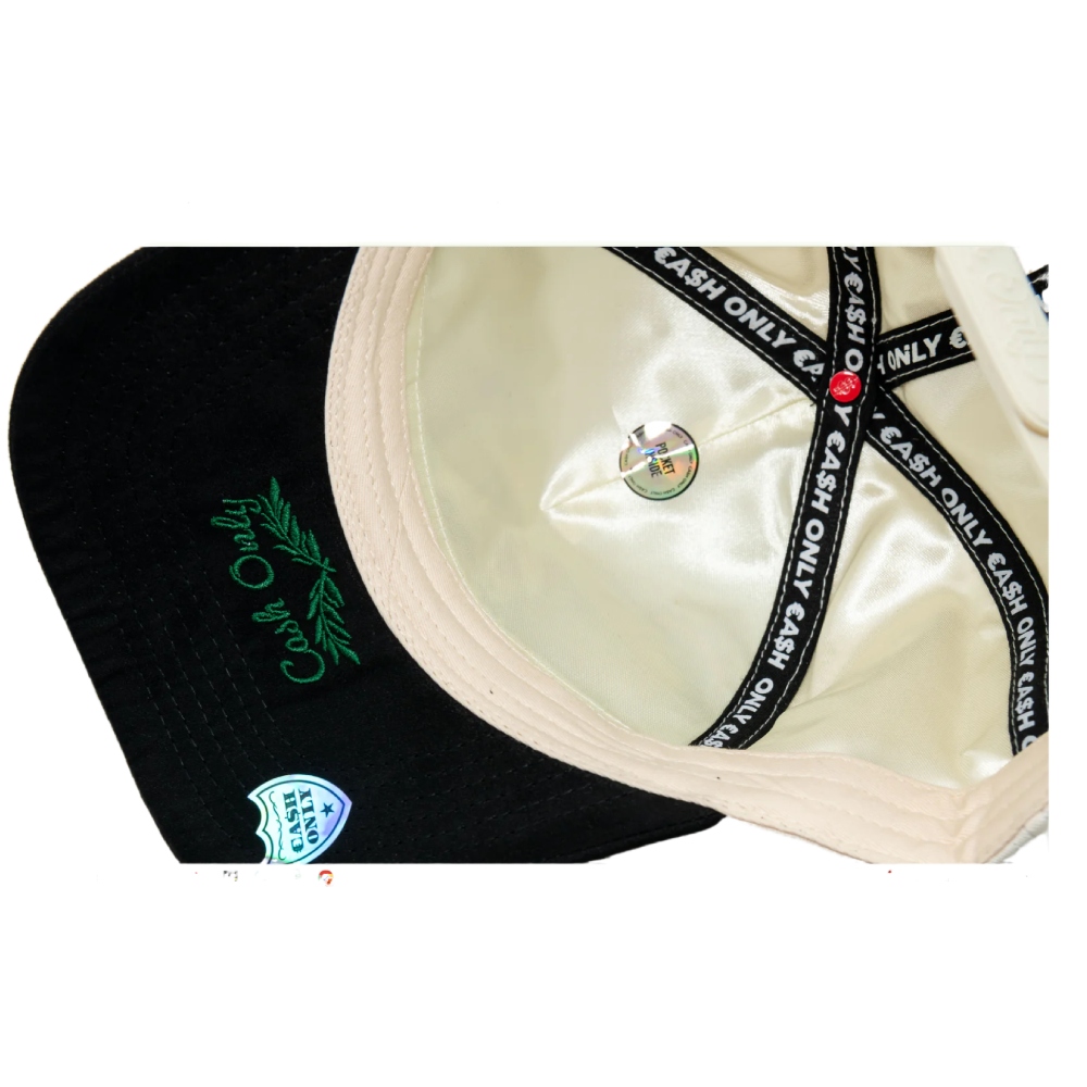 Gorra Cash Only Curva Monopoly Diamond Beige-Negro 22025001