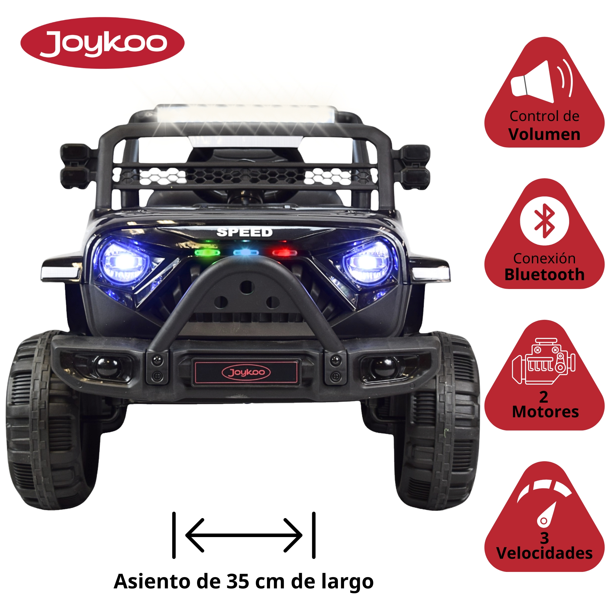 	Camioneta Montable Electrica para Niños Control Remoto 12v - Negro
