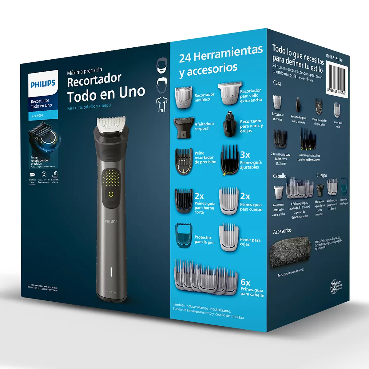 Recortador Todo En Uno Philips Serie 900 24pz