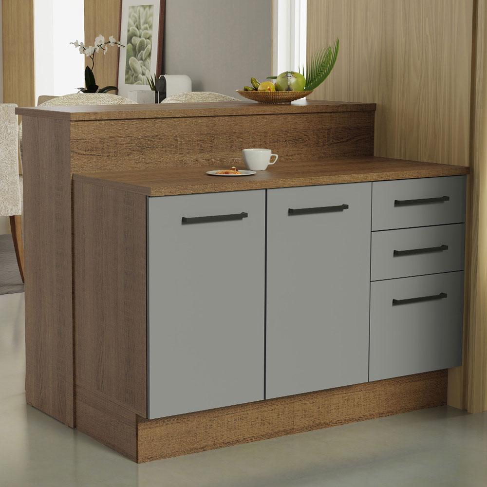 Isla Cocina Con Encimera Y Mostrador Madesa Agata 120cm MG