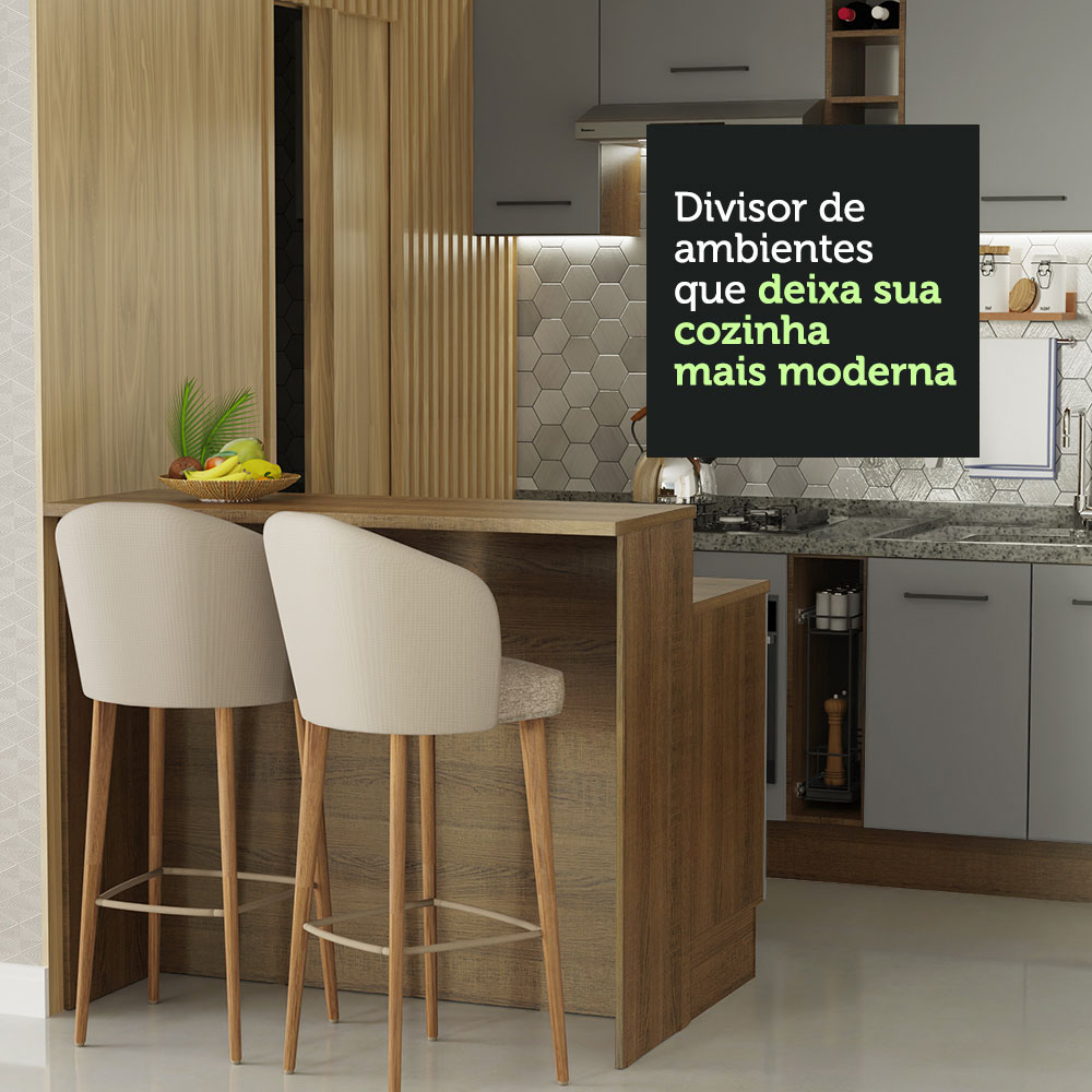 Isla Cocina Con Encimera Y Mostrador Madesa Agata 120cm MG