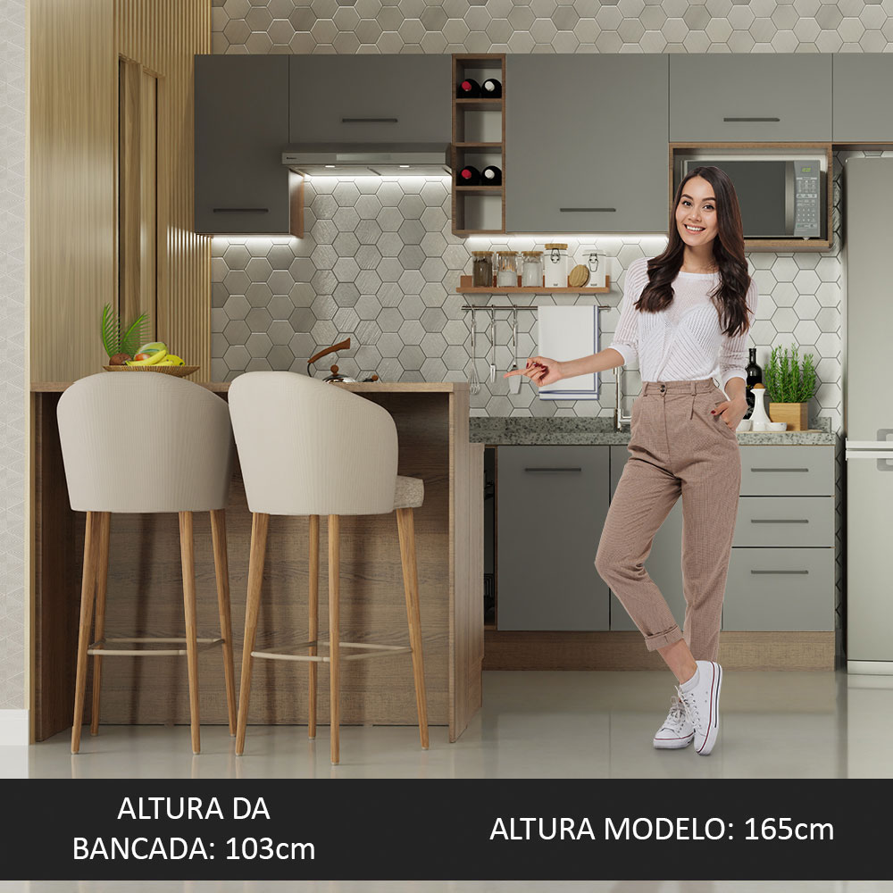 Isla Cocina Con Encimera Y Mostrador Madesa Agata 120cm MG