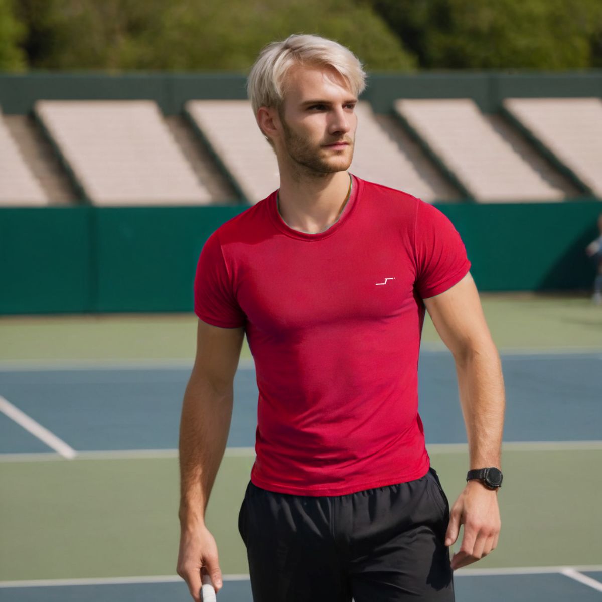 Playera Deportiva Manga Corta Cuello Redondo Color Rojo Para Hombre CHB Chili Beans Clothing Co..