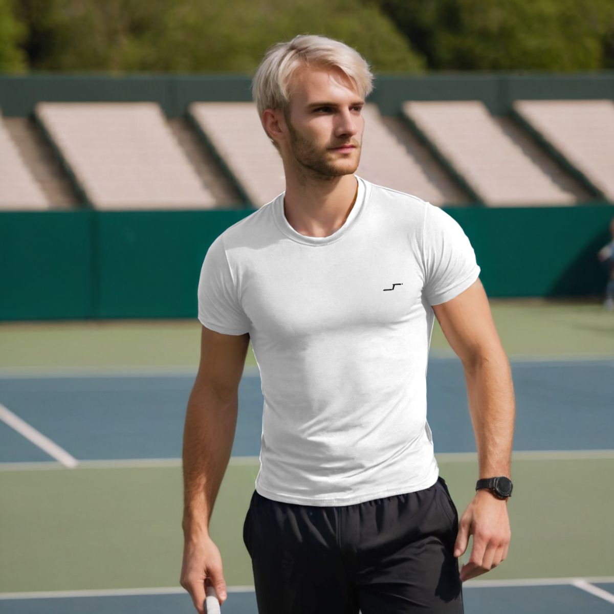 Playera Deportiva Manga Corta Cuello Redondo Color Blanco Para Hombre CHB Chili Beans Clothing Co..