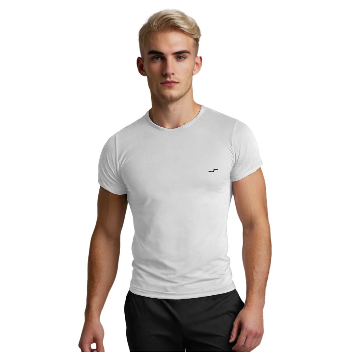 Playera Deportiva Manga Corta Cuello Redondo Color Blanco Para Hombre CHB Chili Beans Clothing Co..