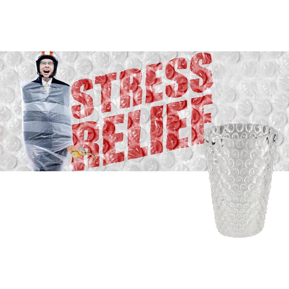 VASO CON DISEÑO DE PLASTICO BURBUJA