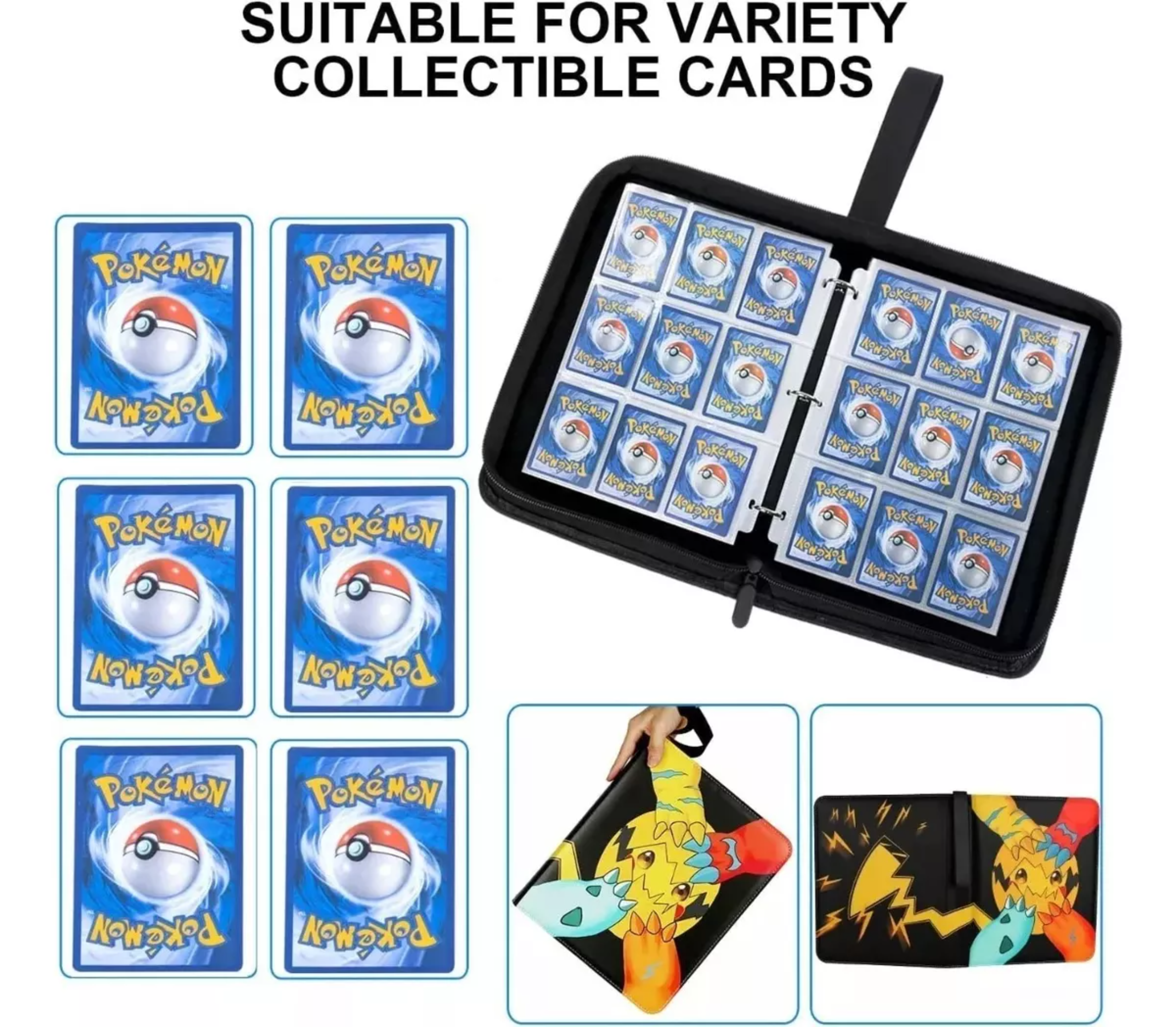 OFERTA Carpeta PARA 400 Tarjetas De Pokémon, tamaño estandar