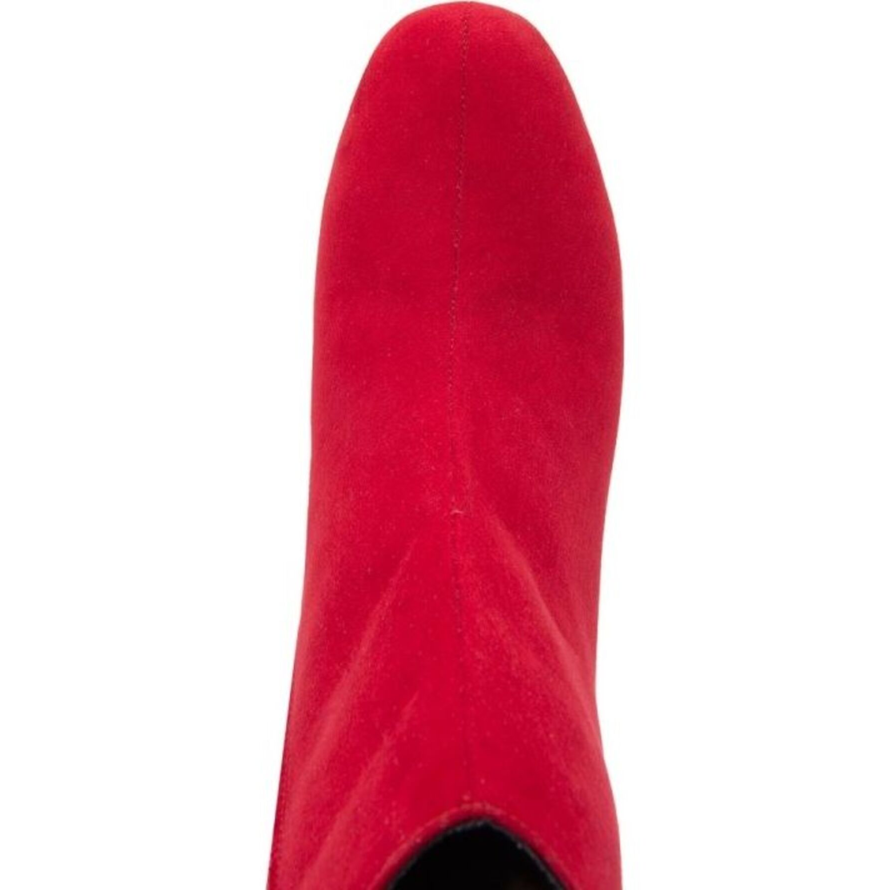 Botas para mujer, cortas, con tacón ancho y bajo, acabado ante, punta redonda, marca Yaeli Fashion, color rojo, mod. 1179336