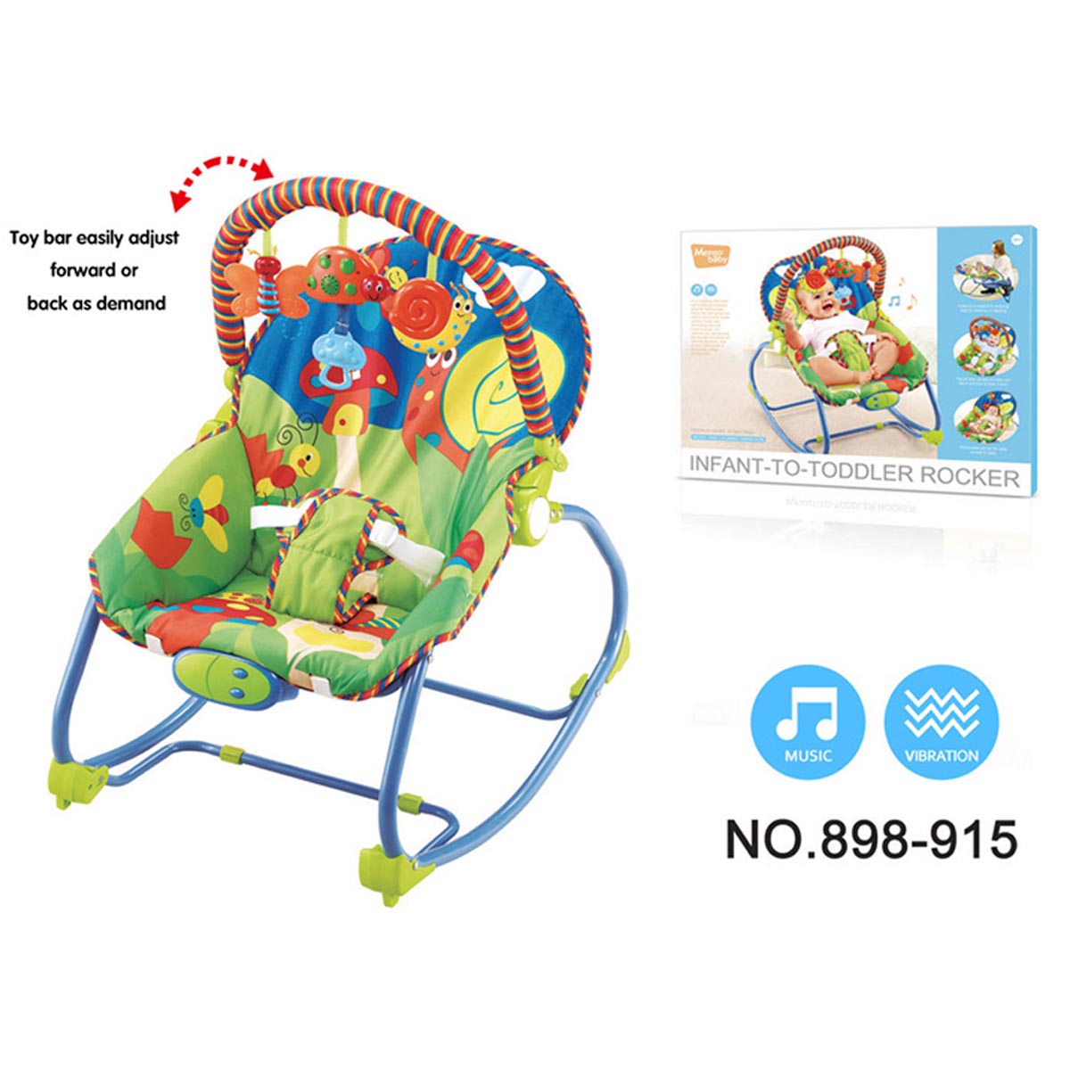 Silla Para Bebe Bouncer Con Sonido Y Vibracion 898-915