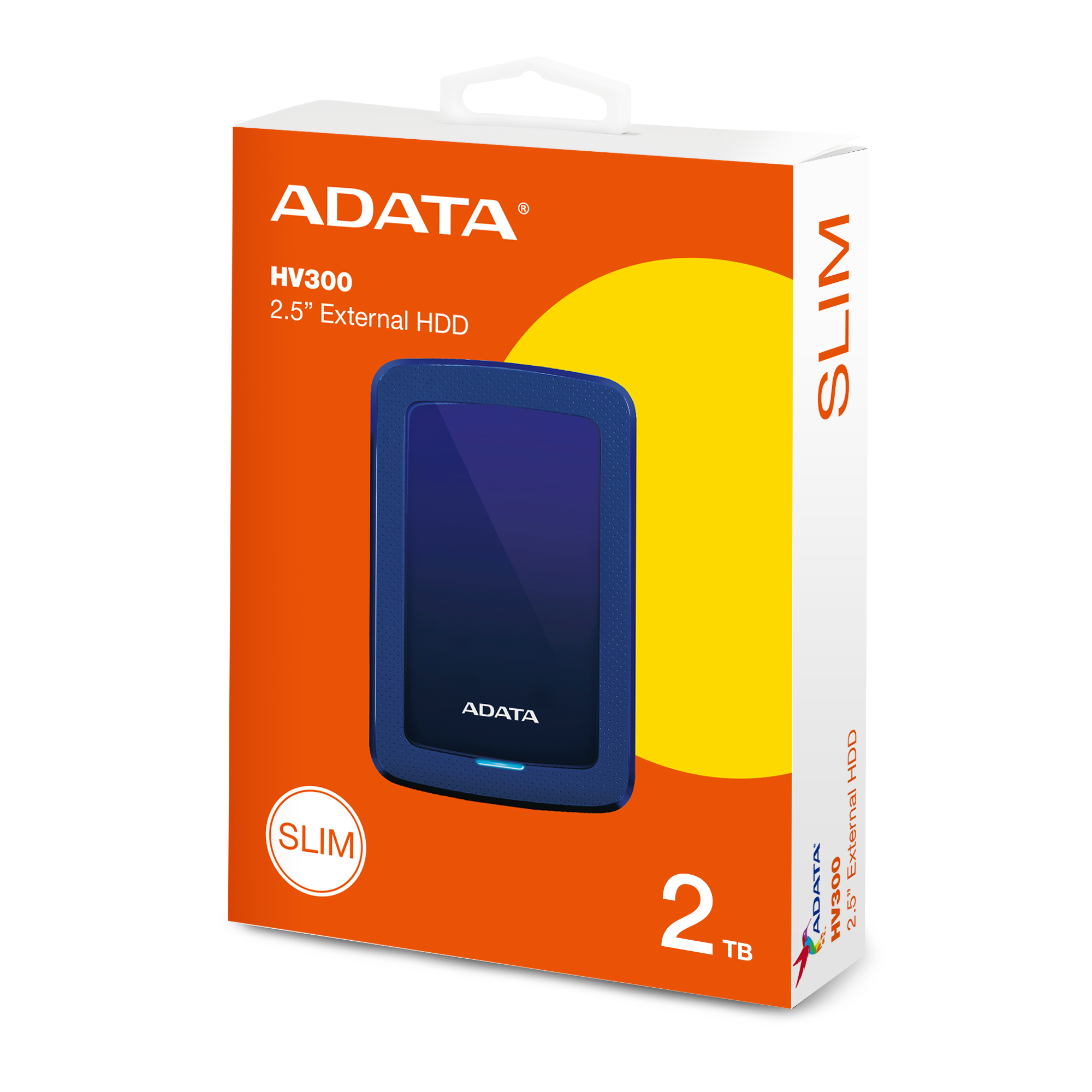 Disco Duro Externo Adata HV300 de 2 TB, USB 3.2 Gen 1, 2.5'', Azul