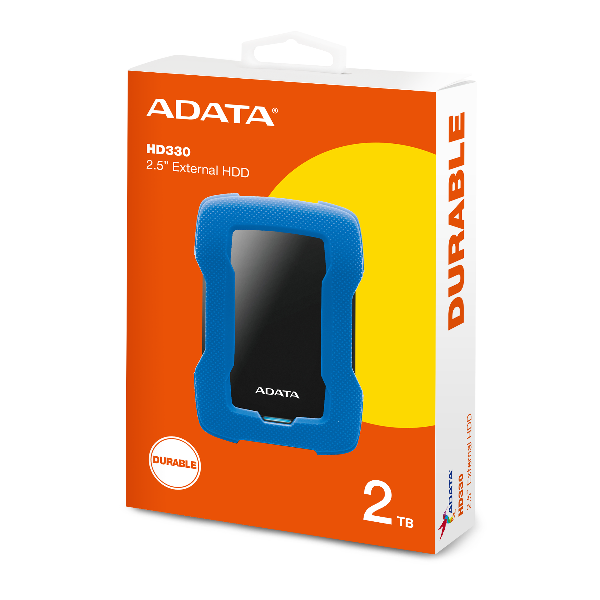 Disco Duro Externo Adata HD330 de 2 TB, USB 3.2 Gen 1, 2.5'', Azul