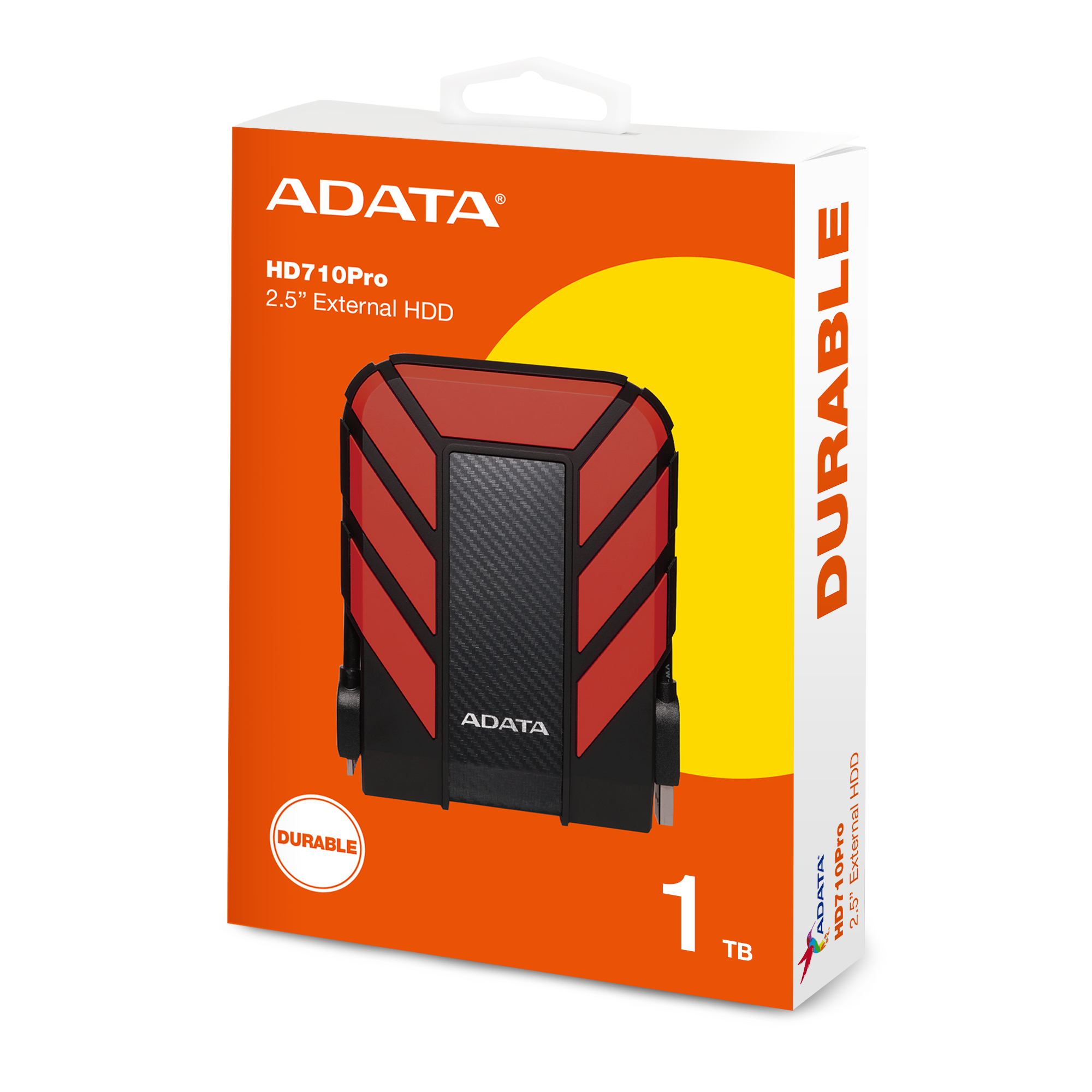Disco Duro Externo Adata HD710 Pro de 1 TB, USB 3.2 Gen 1, 2.5'', Rojo