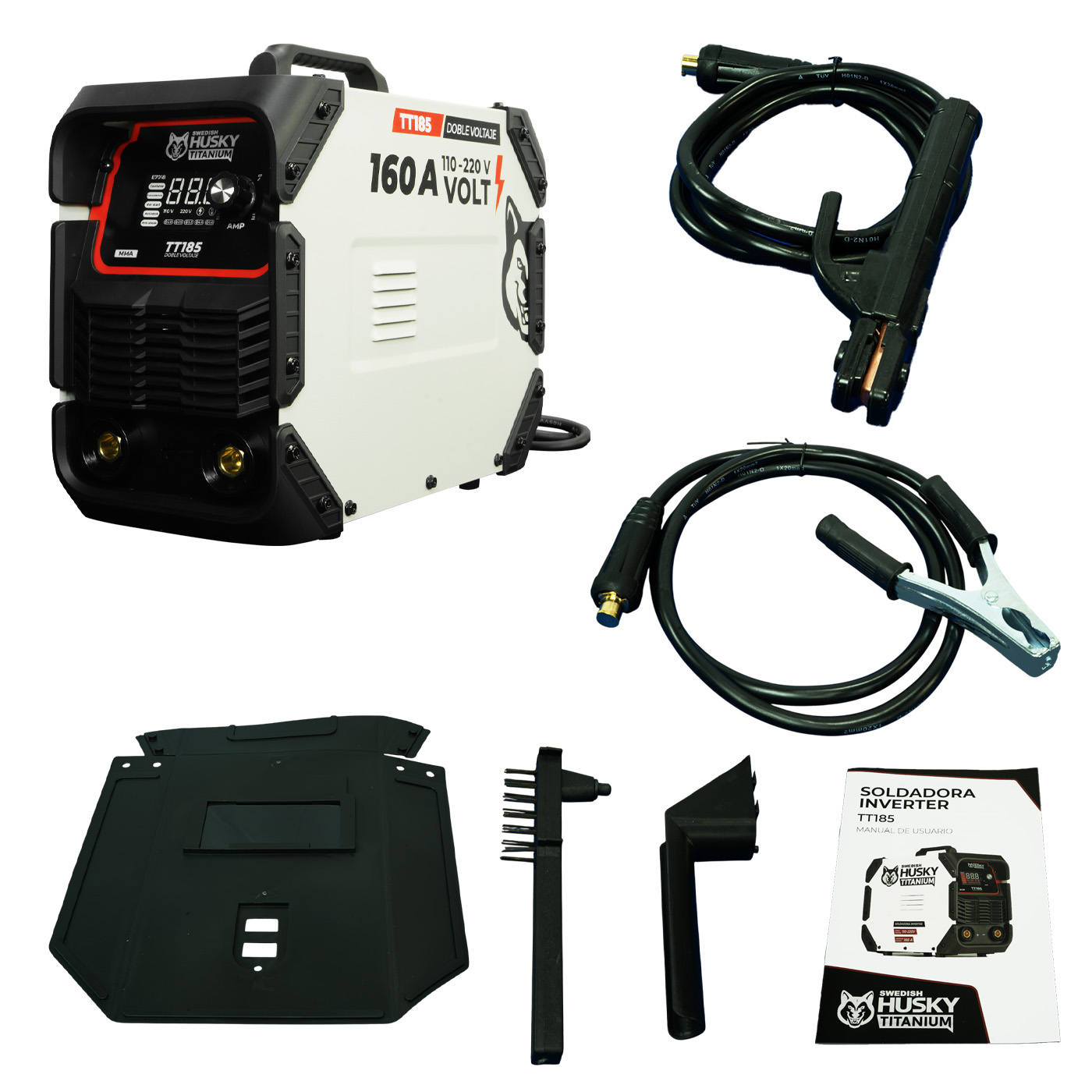 Soldadora Inverter Profesional Swedish Husky Titanium Doble Voltaje - TT185