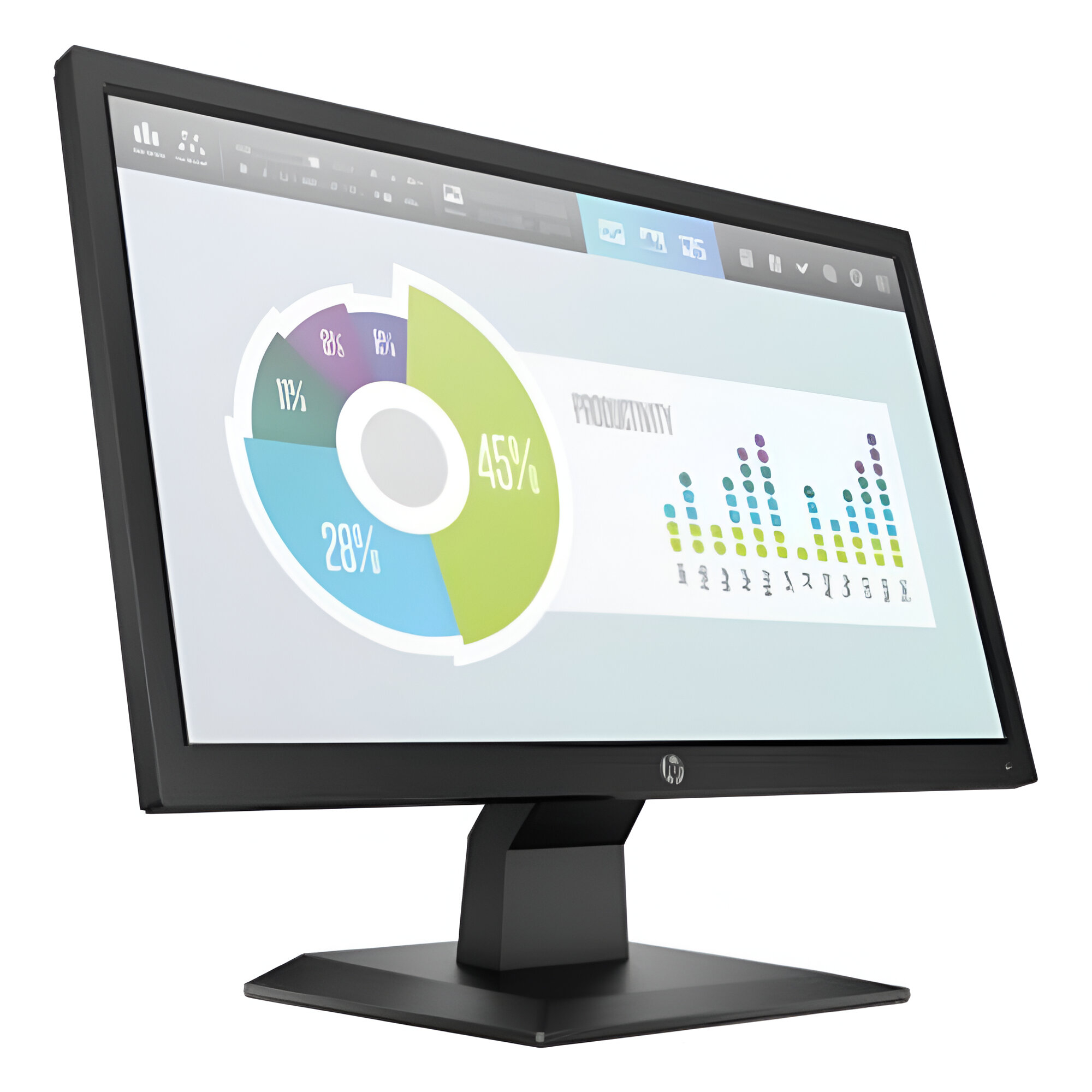 Monitor HP 19.5" Led P204v HD+ Resolución 1600x900 Panel TN HDMI / VGA