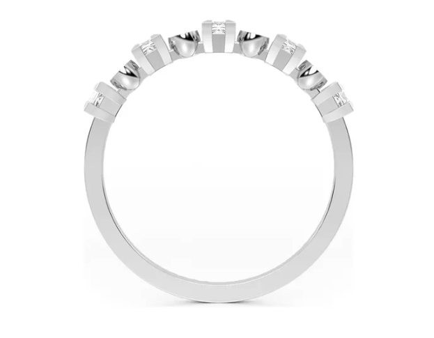 Anillo Churumbela Oro 14K Blanco Duo Abba Joyas