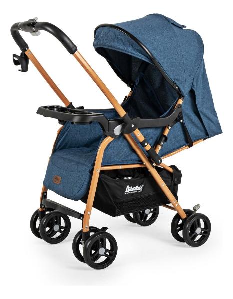 Carriola D Bebe Lal Plegable Reversible Con Portavasos azul