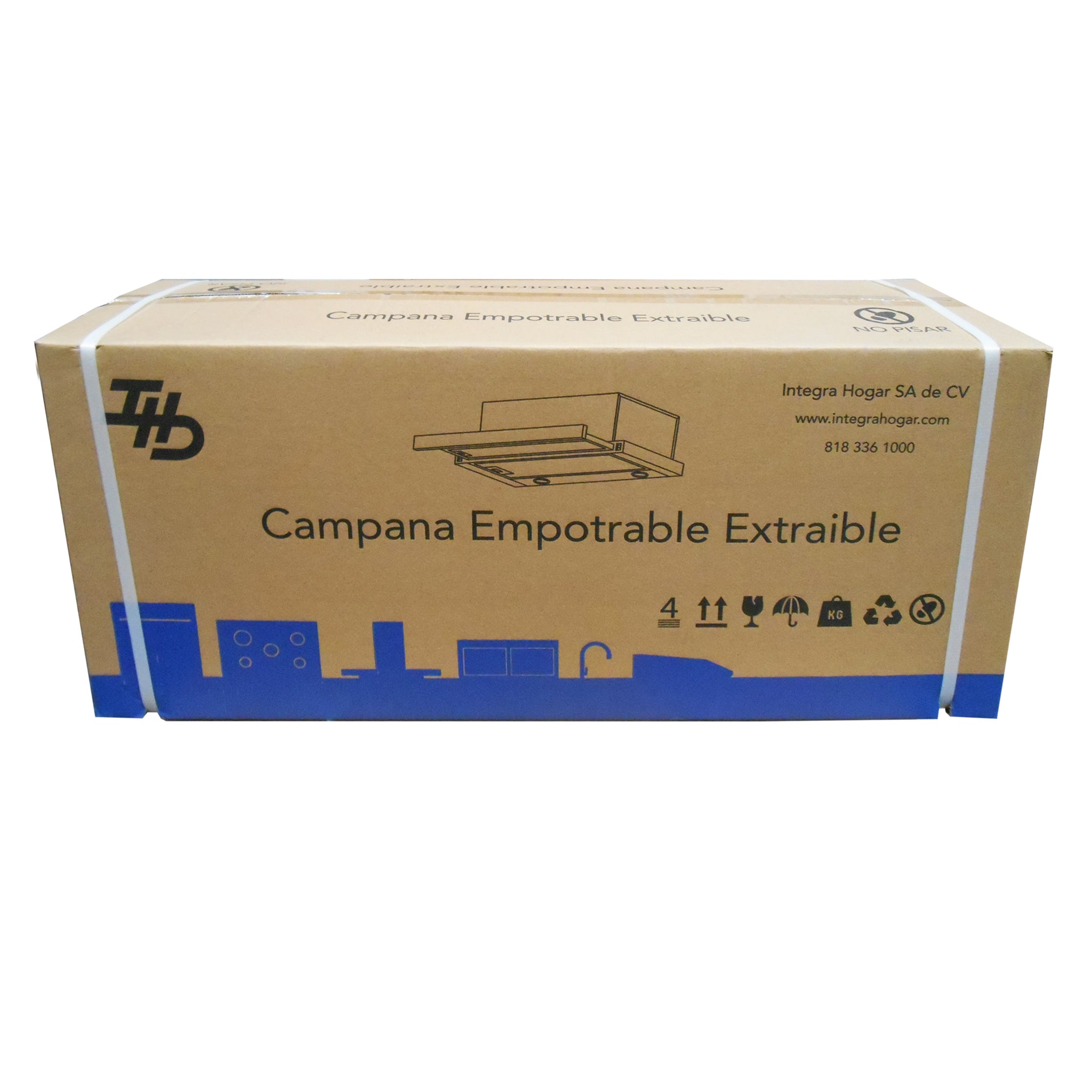 Campana Empotrable Extraíble IHD Modelo CEX80 de 80 cm en Acero Inoxidable
