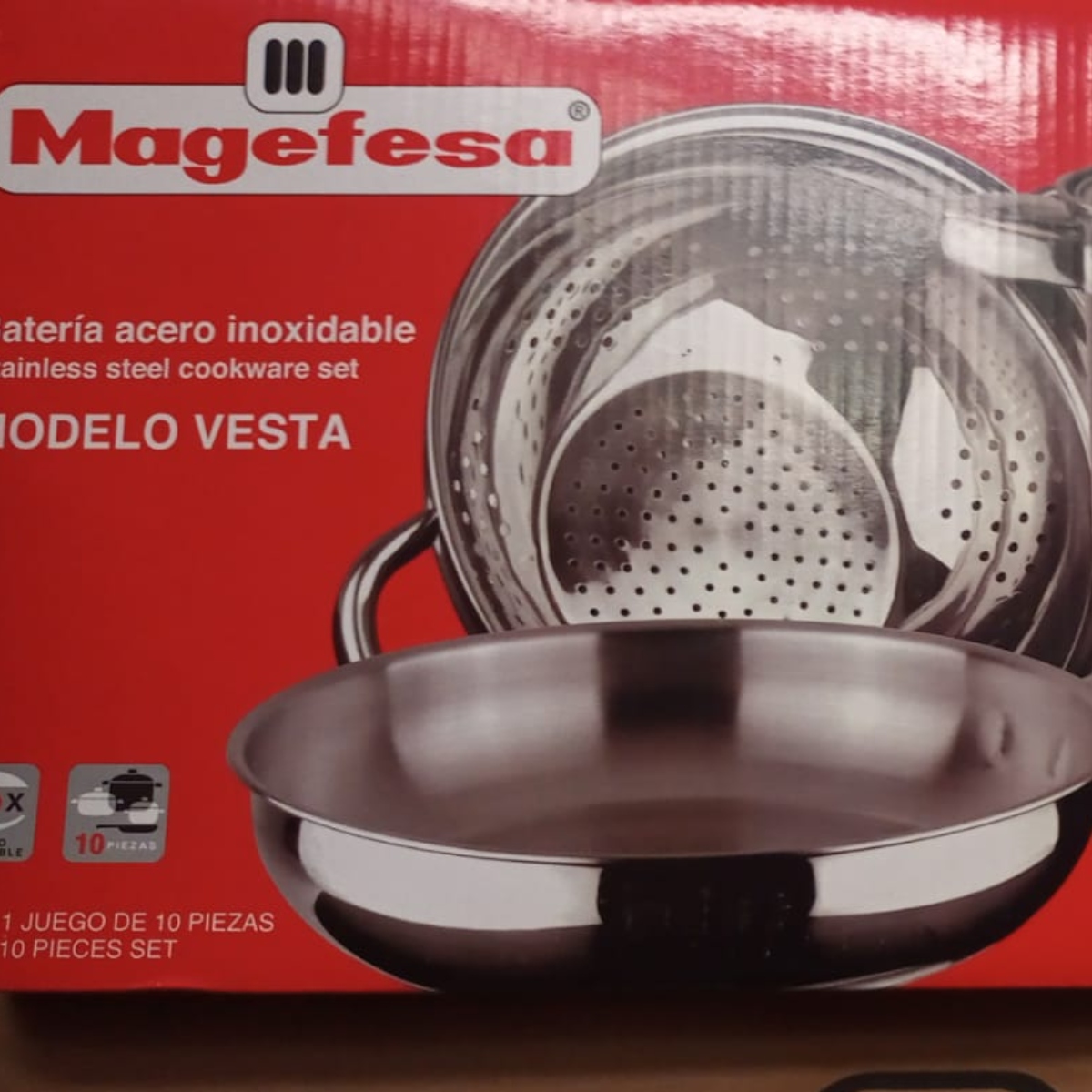 Batería de Cocina Magefesa 01BXVESTA10 Vesta 10 Piezas Acero Inox / Inducción ENDY5