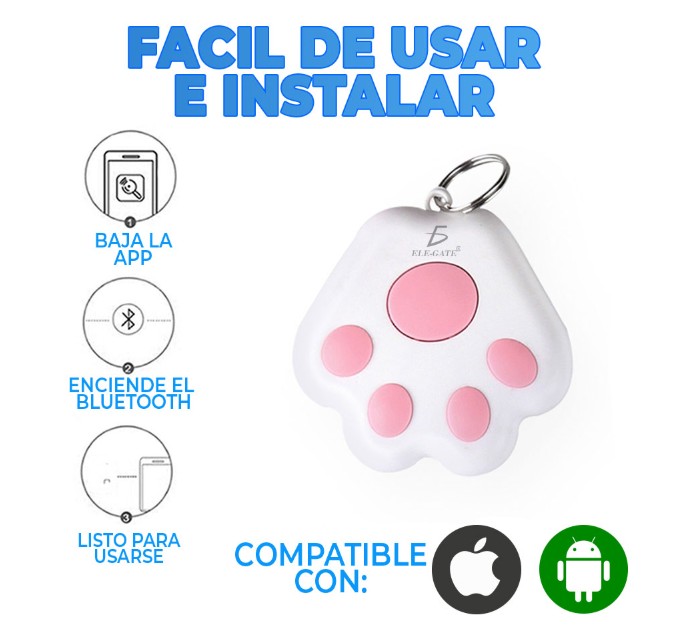Rastreador Bluetooth Gps Mascotas Celular Carteras Niños