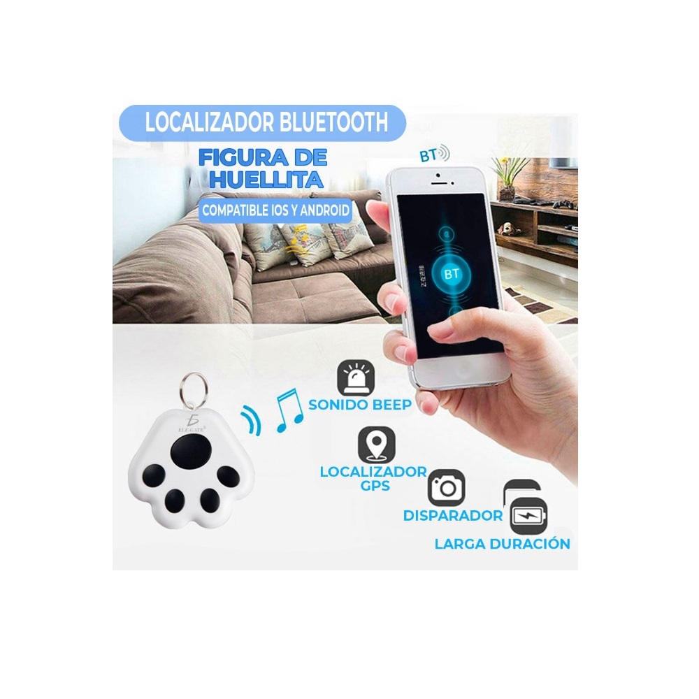 Rastreador Bluetooth Gps Mascotas Celular Carteras Niños