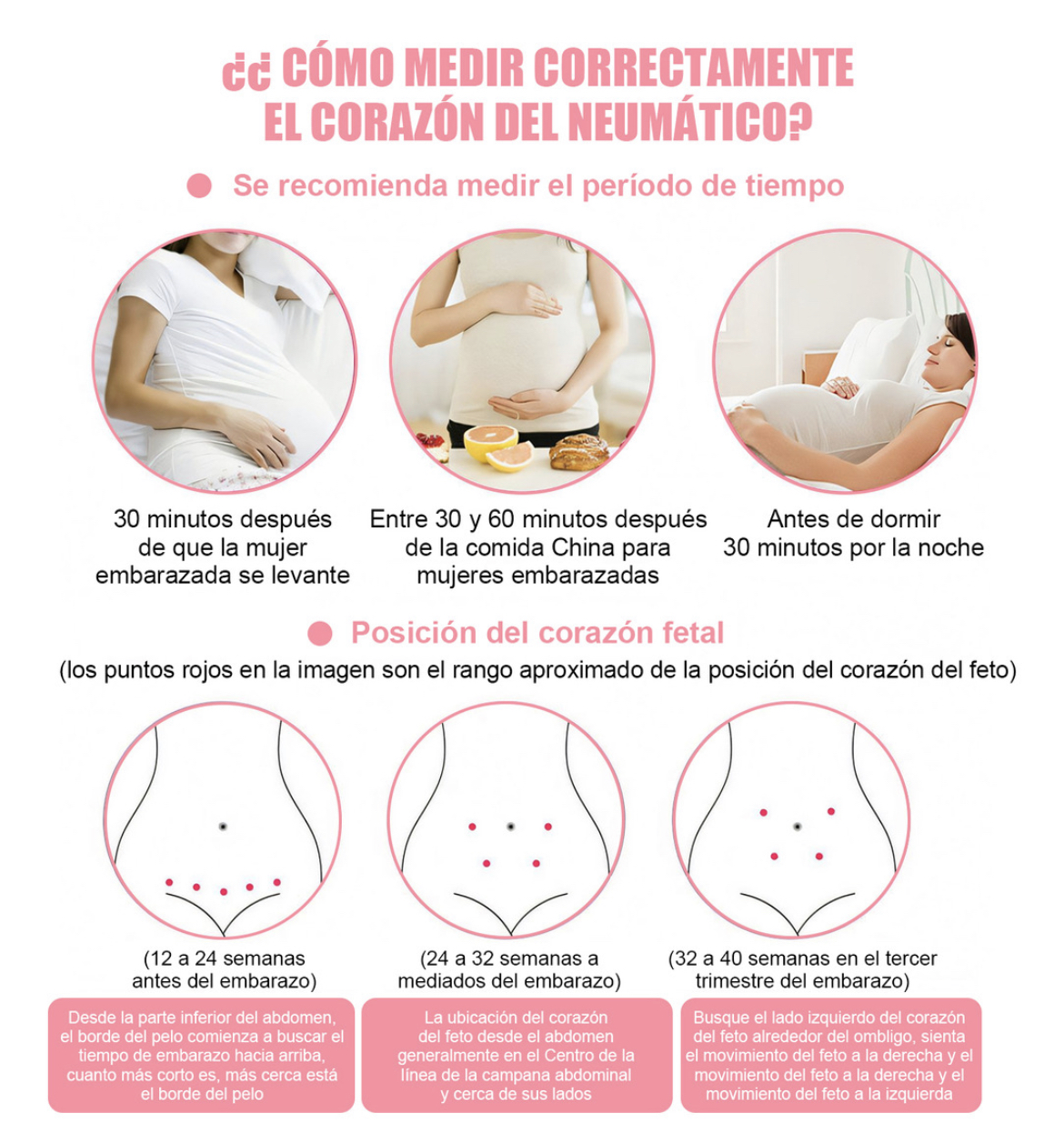 Monitor Fetal Doppler Para Escuchar Latidos Bebe Ultrasonido