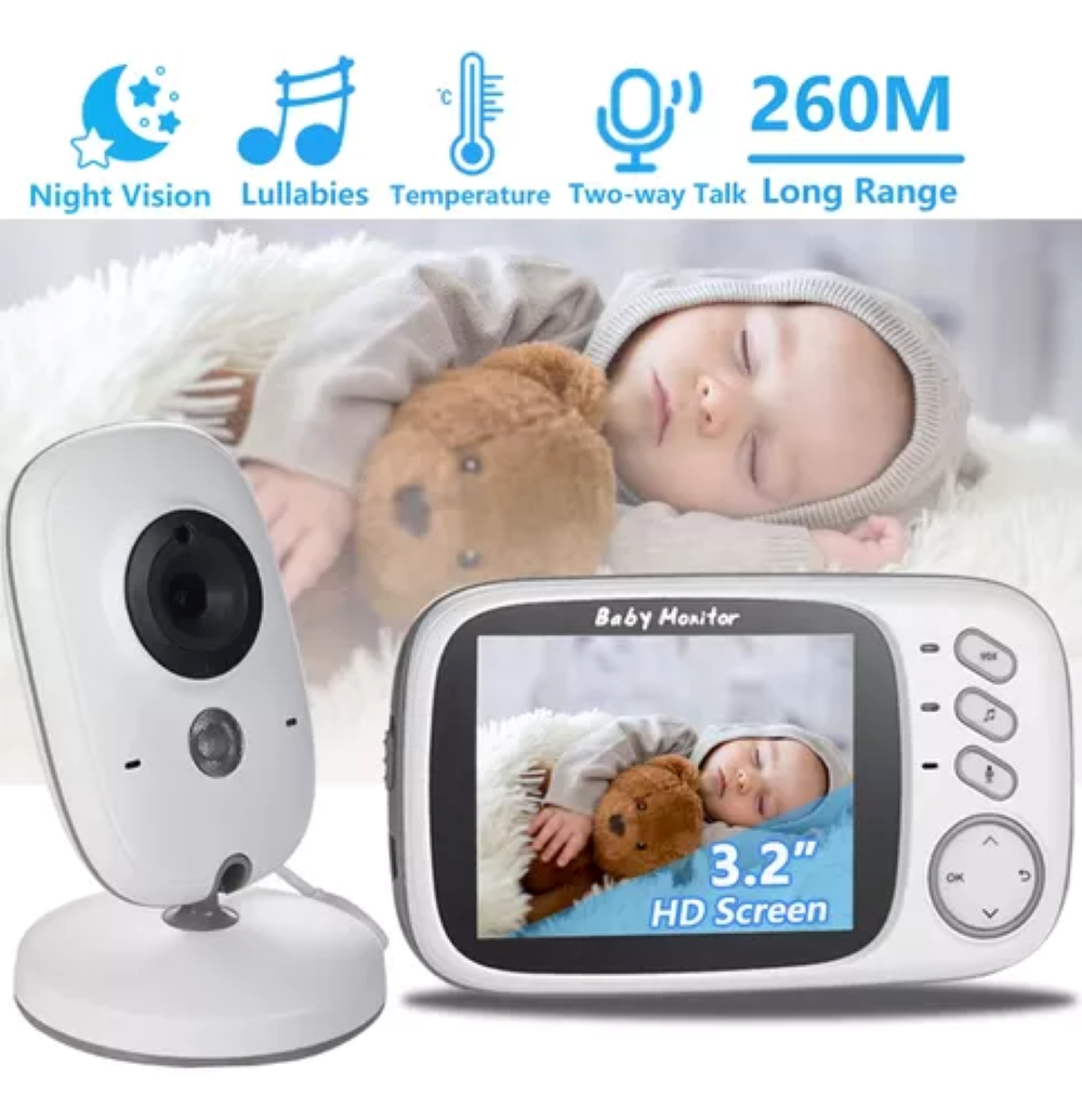 Monitor Para Bebés Seguridad Camara Con Batería Y Diálogo
