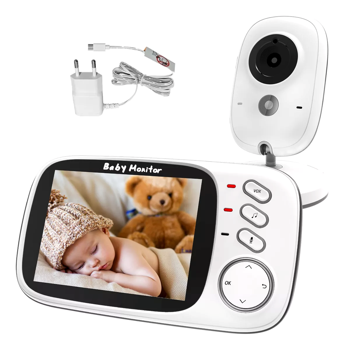 Monitor Para Bebés Seguridad Camara Con Batería Y Diálogo
