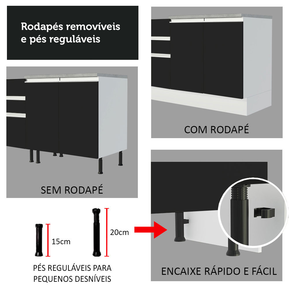 Cocina Integral Completa Modular Madesa Parma 220cm BN 04