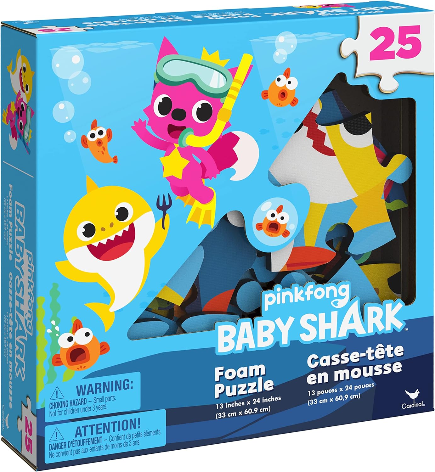 Pinkfong Baby Shark Rompecabezas Espuma 25 Piezas Juguetes Tiburón Regalos Fans