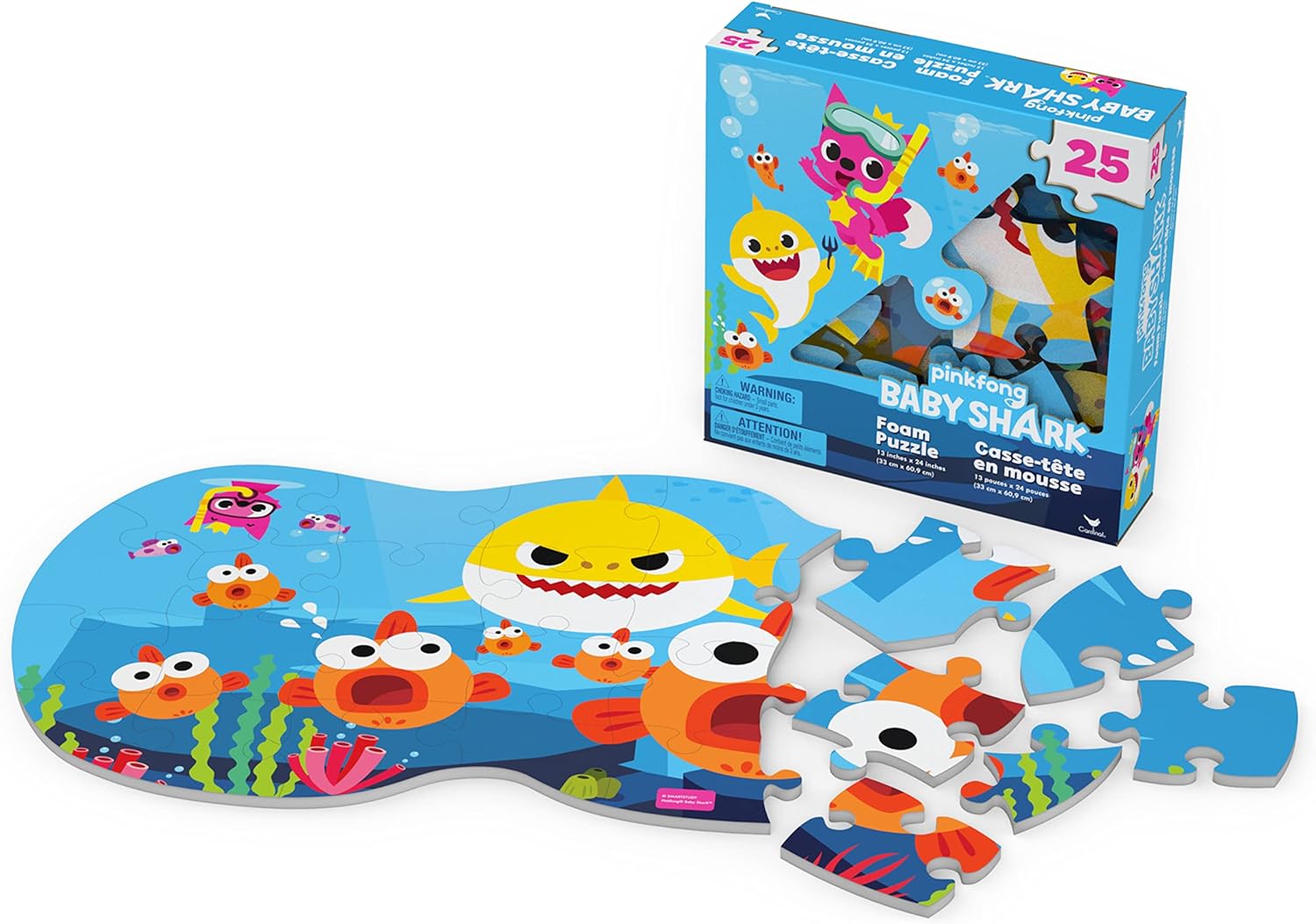 Pinkfong Baby Shark Rompecabezas Espuma 25 Piezas Juguetes Tiburón Regalos Fans