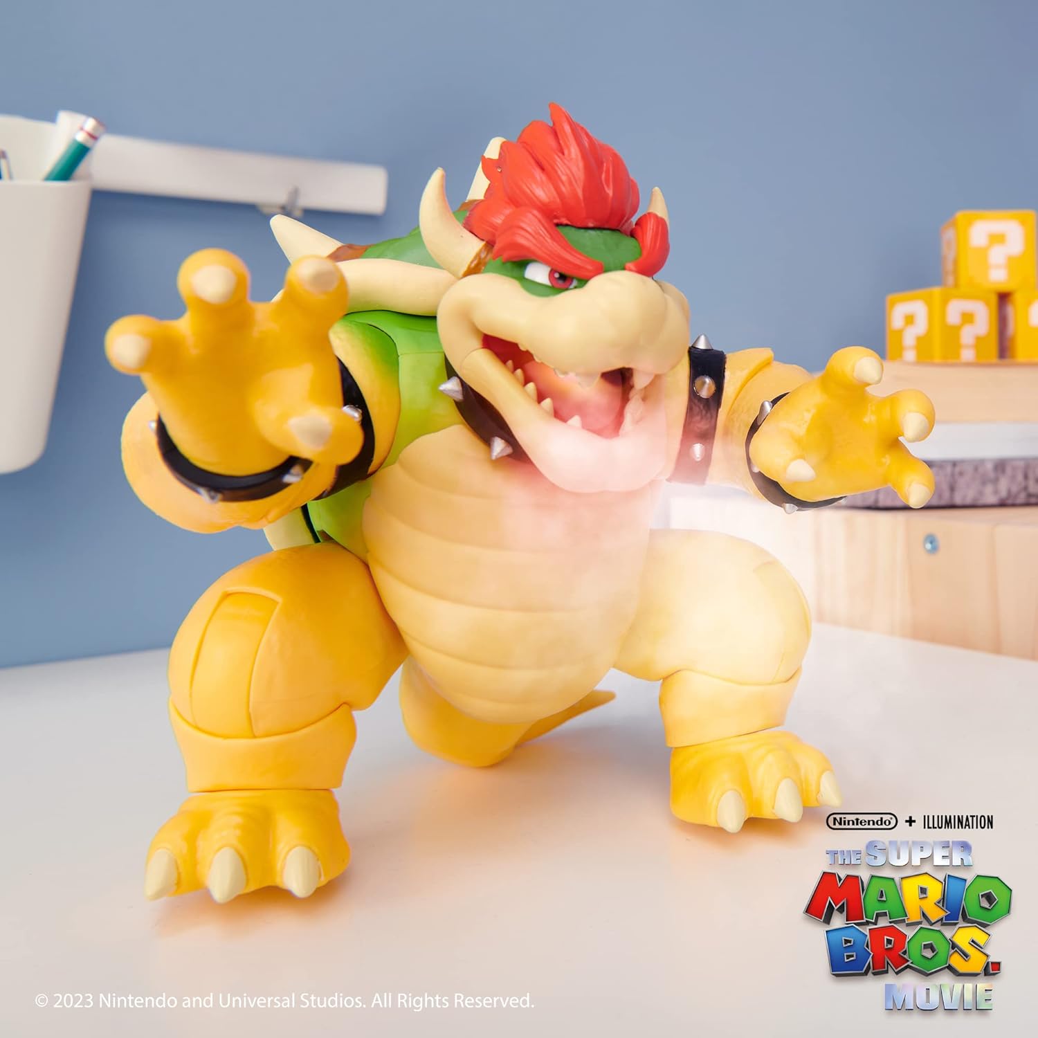 Figura Colección The Super Mario Bros Movie Bowser 7 Pulgadas Respiración Fuego Original Regalo