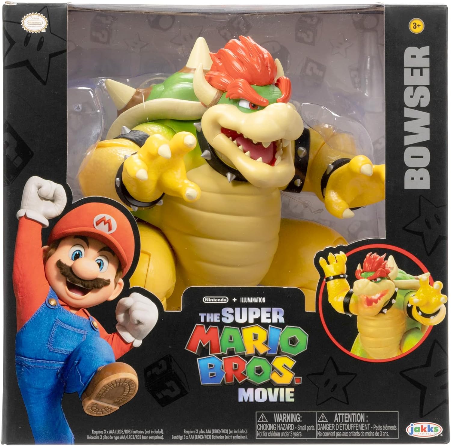 Figura Colección The Super Mario Bros Movie Bowser 7 Pulgadas Respiración Fuego Original Regalo