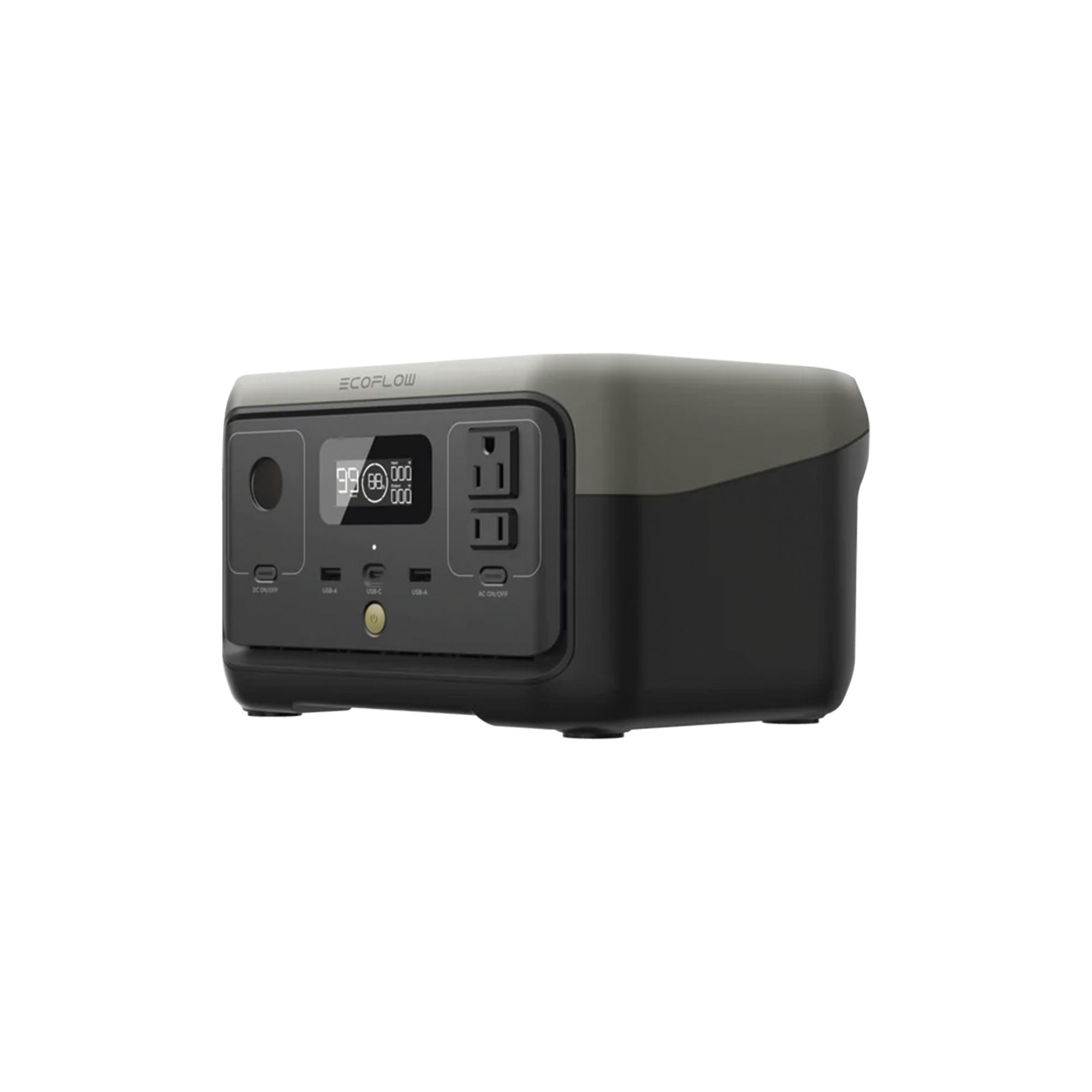 Estación de Energía Portátil EcoFlow RIVER 2, Batería Litio LFP de 256 Wh, 2X AC 300 W, 1x USB-C, 2x USB-A, Wi-Fi, Bluetooth